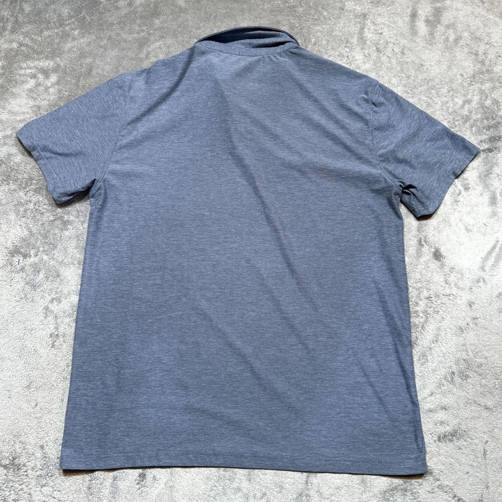 Vuori Vuori Shirt Men's Large Blue Strato Tech Polo Performance Short Sleeve Gym Size US L / EU 52-54 / 3 - 5 Thumbnail
