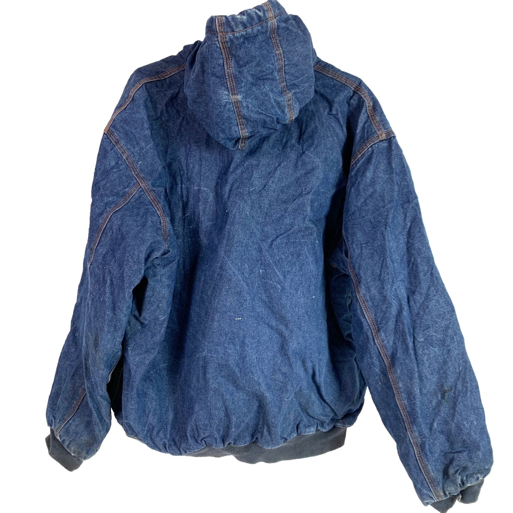 Denime VINTAGE Rasco Noburn Plaid Lined Denim Fire Retardent Full Zip Work Chore Jacket 2XLT Blue Jacket Mens 2XLT Size US XXL / EU 58 / 5 - 8 Thumbnail