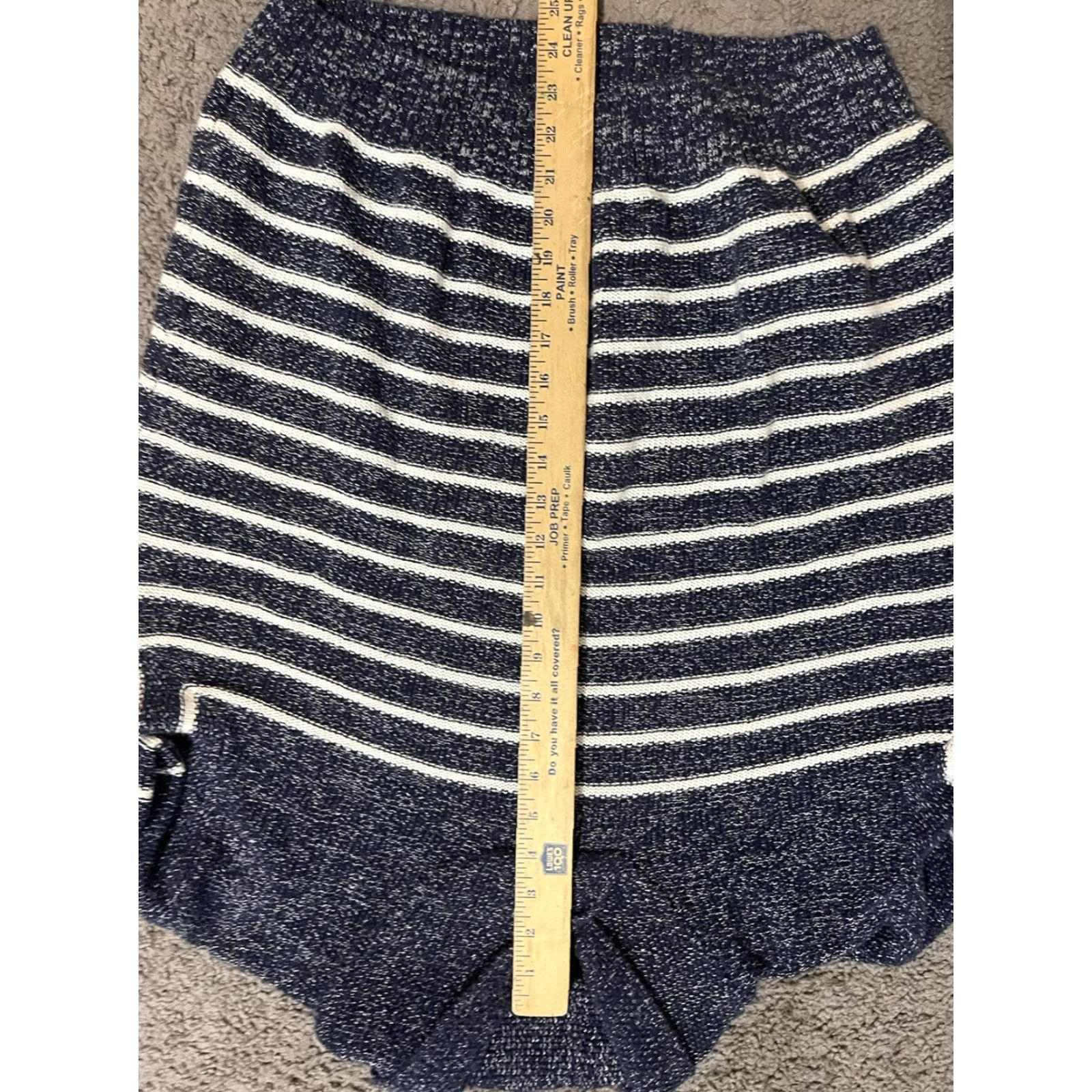 Izod IZOD Sweater Mens XL Peacoat Blue White Stripe Shawl Collar Size US XL / EU 56 / 4 - 5 Thumbnail