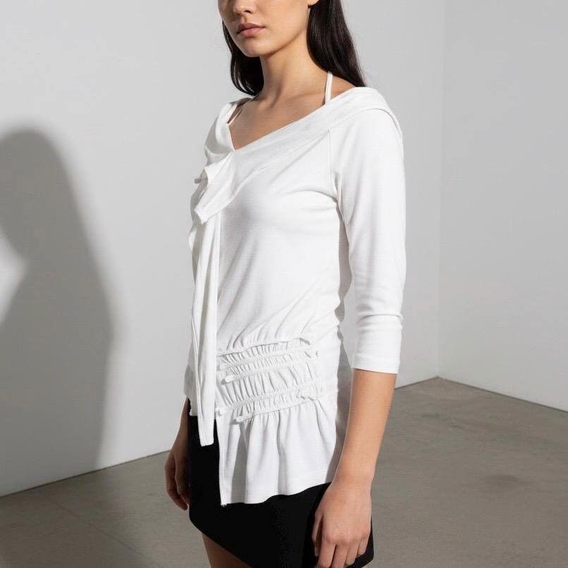 Other The Cop Copine Asymmetrical Ruched Top Size ONE SIZE - 3 Thumbnail