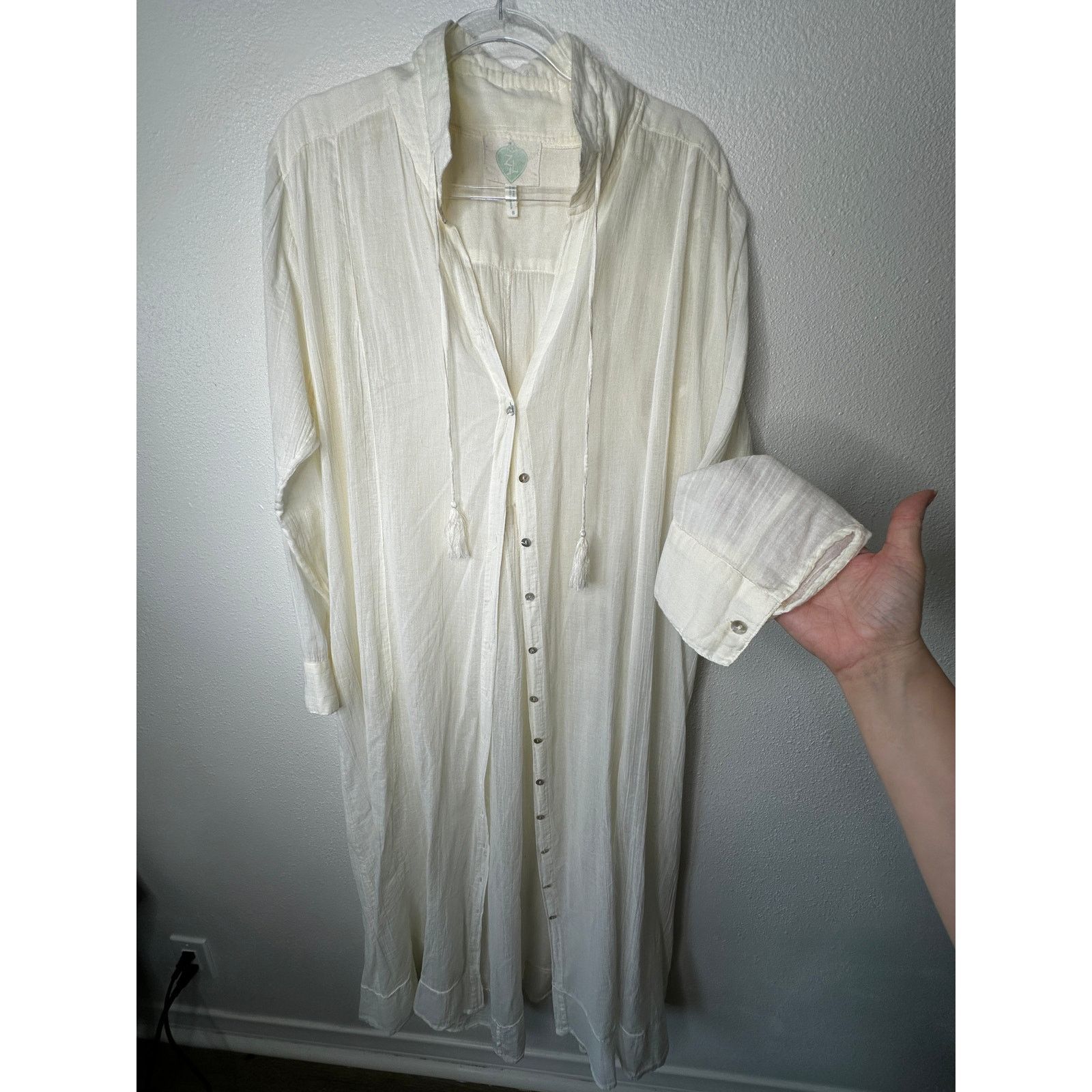 Other Z&L Europe Maxi Boho Button Front Tassel Long Sleeve Coverup Size S / US 4 / IT 40 - 6 Thumbnail