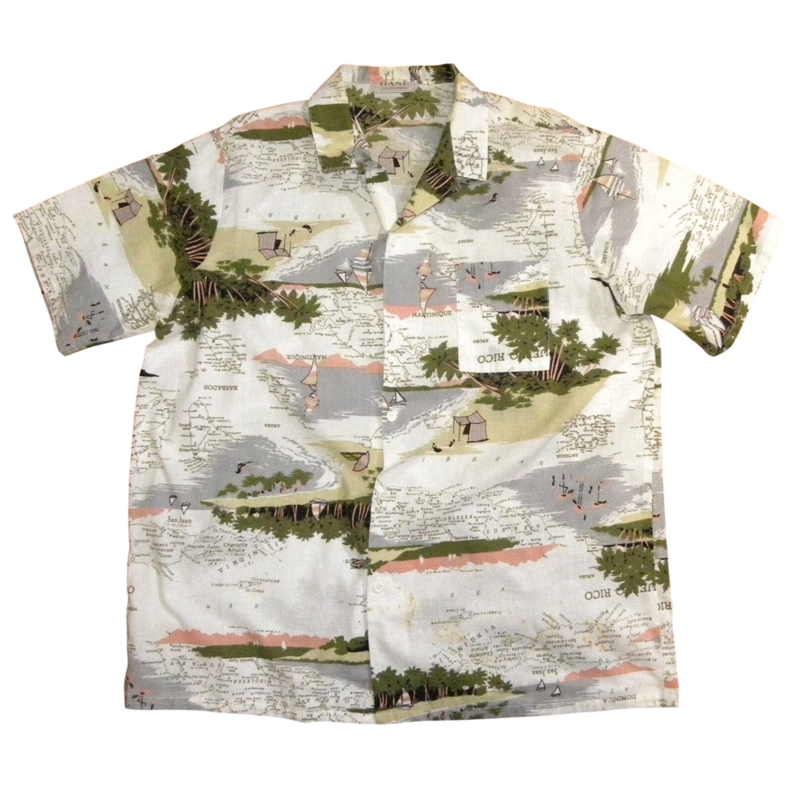 Vintage Vintage 80s HAWAIIAN Shirt | Island Print Beach Scenes L Size US L / EU 52-54 / 3 - 1 Thumbnail