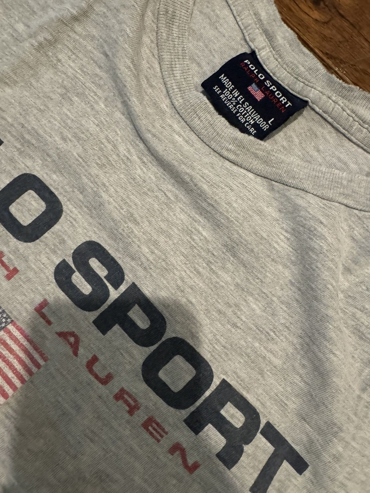 Polo Ralph Lauren Polo Sport Grey Tee Vintage Size US L / EU 52-54 / 3 - 4 Thumbnail
