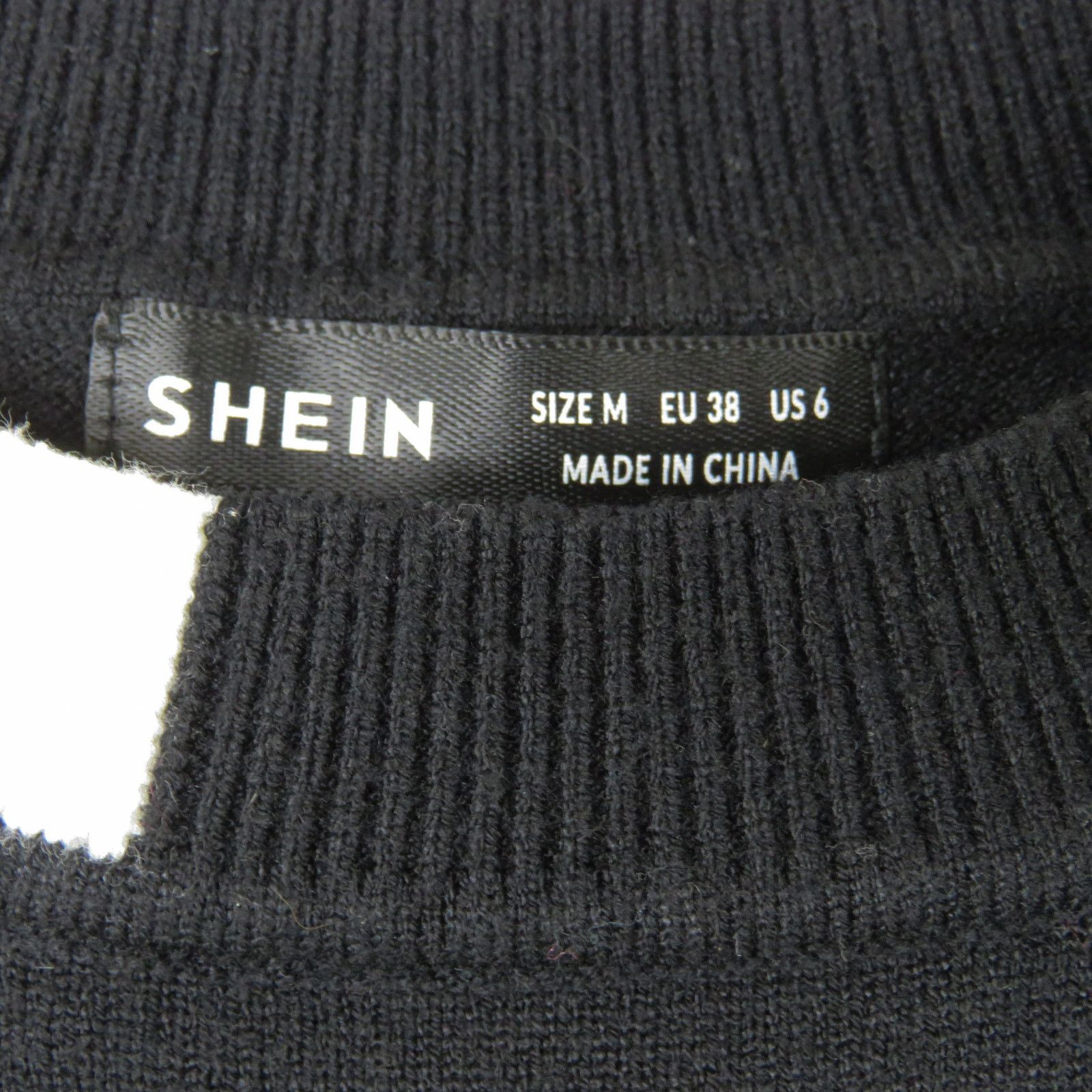 Shein Shein Black White Colorblock Knit Top Short Sleeve Medium Size M / US 6-8 / IT 42-44 - 5 Thumbnail