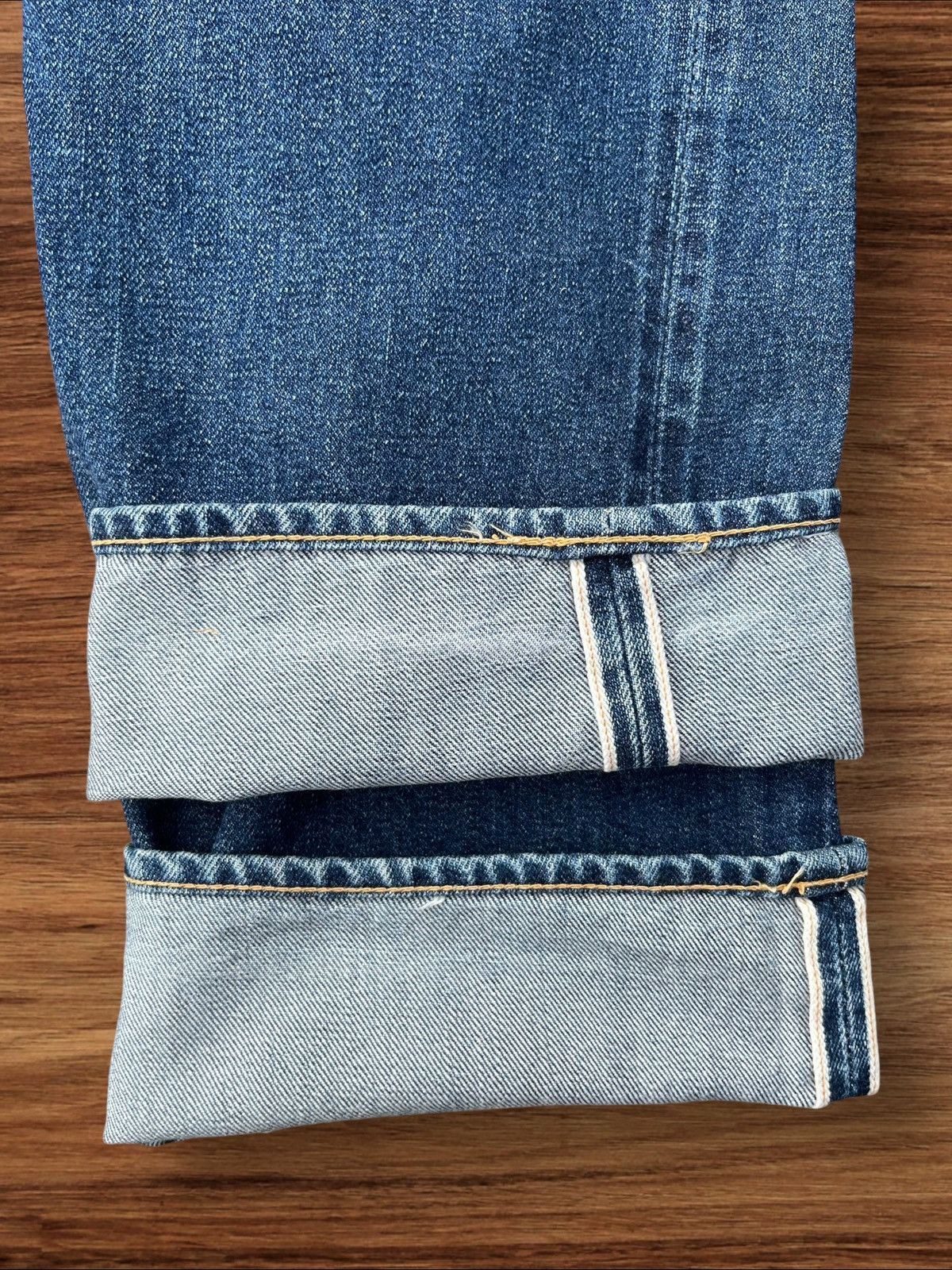 Japanese Brand Vintage Japanese Brand Buttonfly Redline Selvedge Jeans Size US 32 / EU 48 - 22 Thumbnail