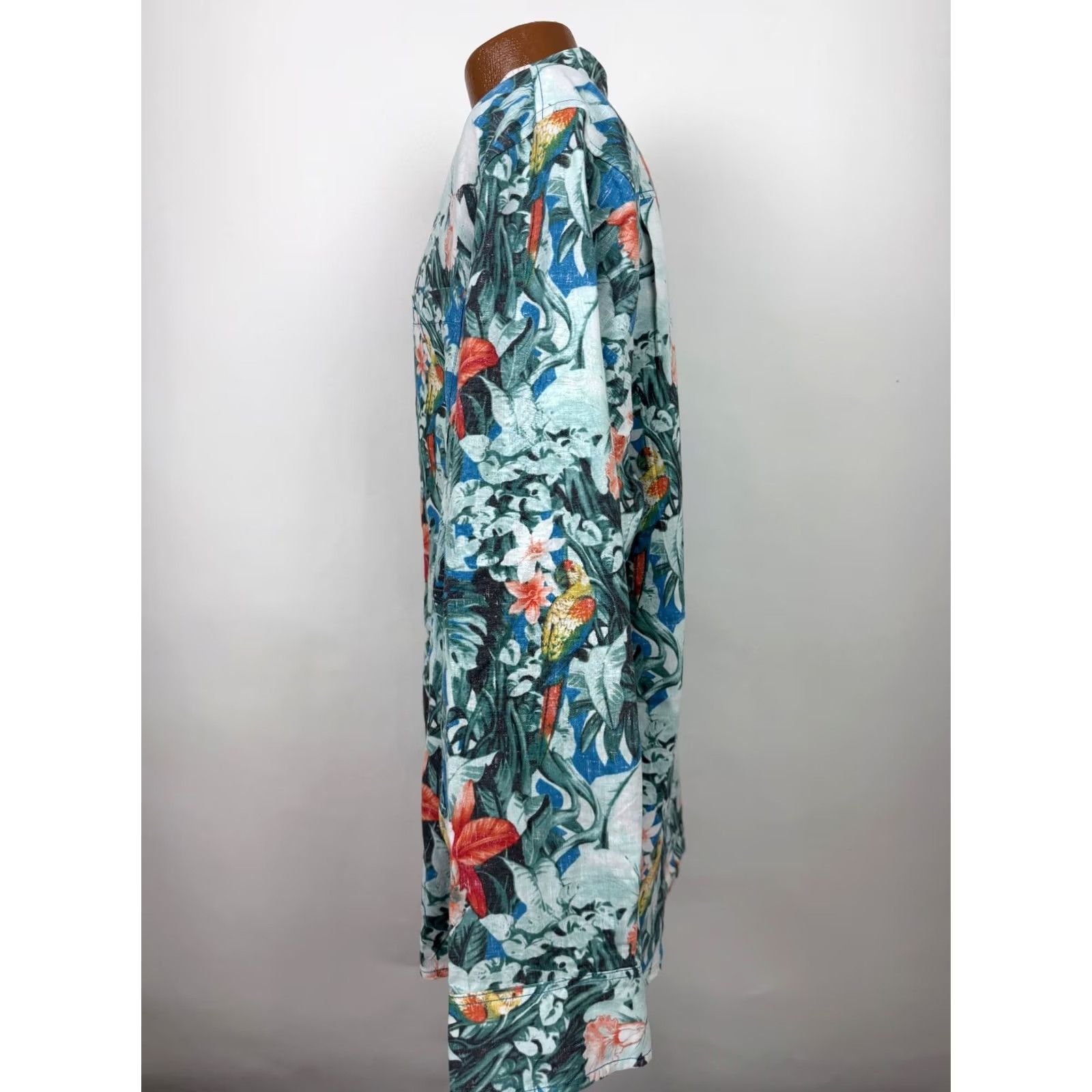 Tommy Bahama Tommy Bahama Island Zone Shirt Men 2XL Floral Parrot Hawaiian Luau Linen Blend Long Sleeve Button-Up Shirt Size US XXL / EU 58 / 5 - 6 Thumbnail