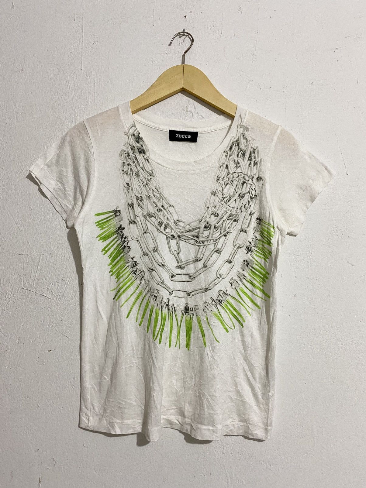 Issey Miyake Vintage 90's Zucca Issey Miyake Clinch Chain Tees Size US M / EU 48-50 / 2 - 1 Thumbnail