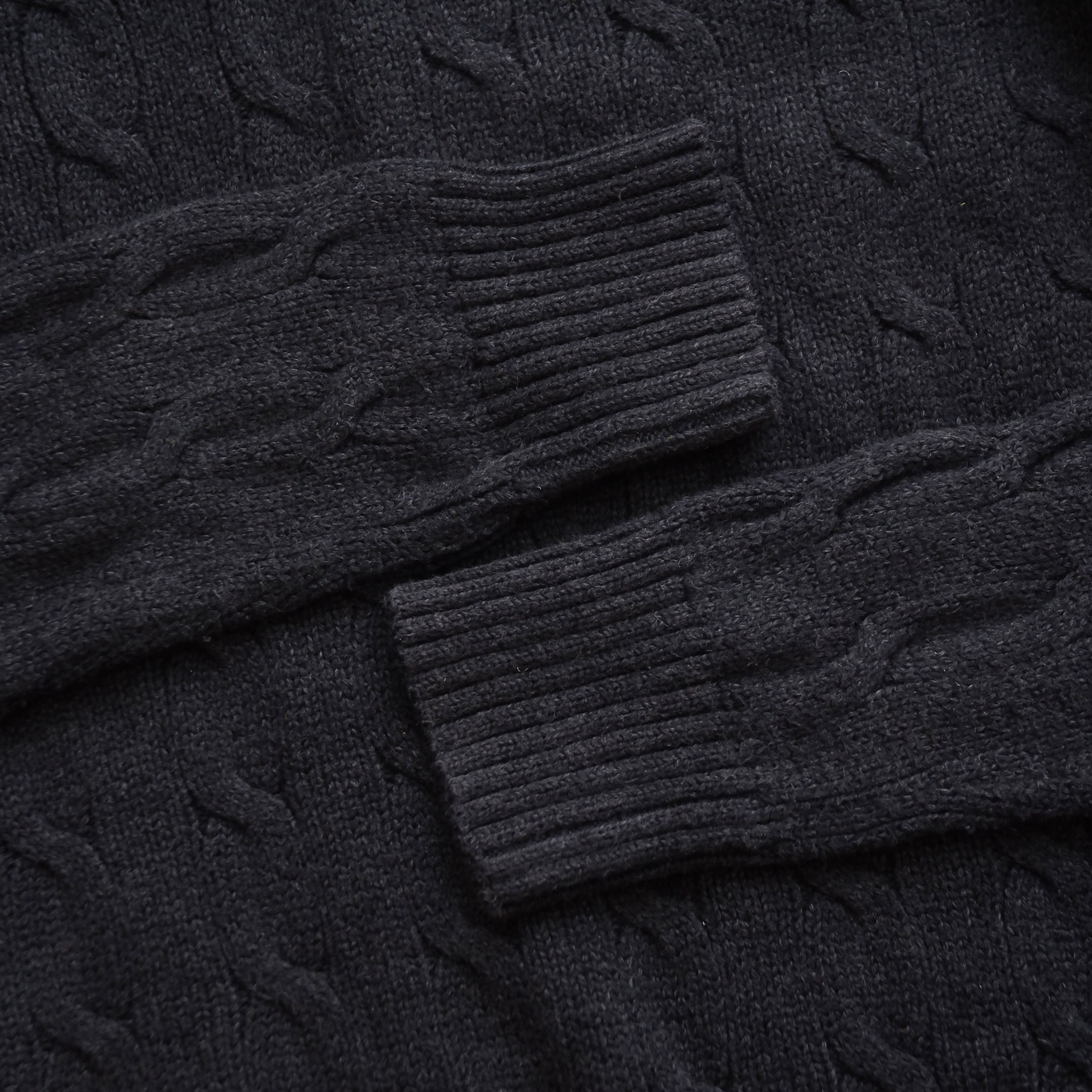 Polo Ralph Lauren Polo Ralph Lauren Unisex Black Cable Knit Sweater Jumper Size US XS / EU 42 / 0 - 10 Thumbnail