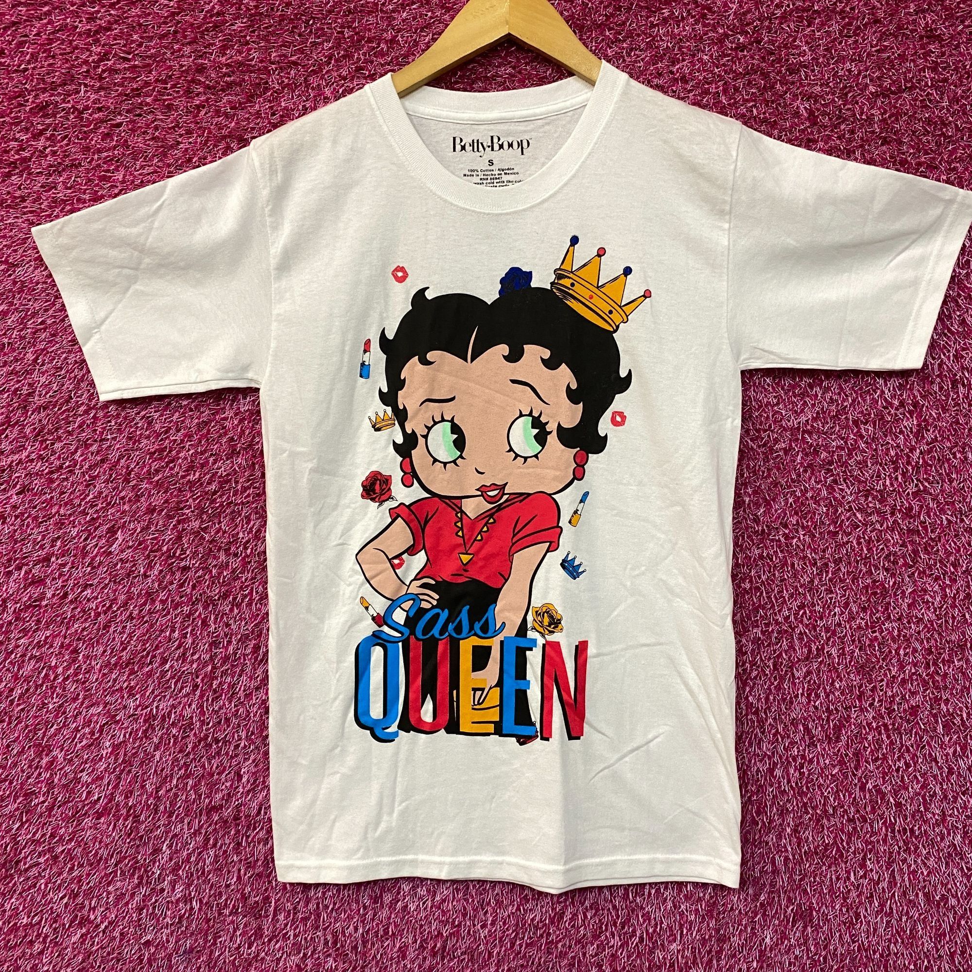 Other Betty Boop Sass Queen Graphic Design Cute T-Shirt Small Size S / US 4 / IT 40 - 1 Thumbnail