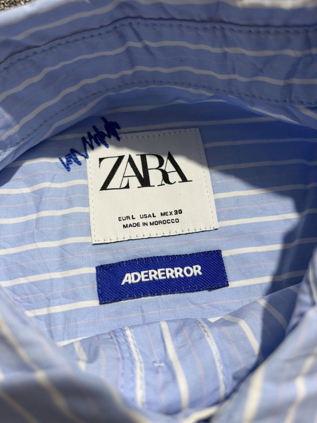 Ader Error × Zara ader error x zara stripe poplin shirt Size US L / EU 52-54 / 3 - 5 Thumbnail