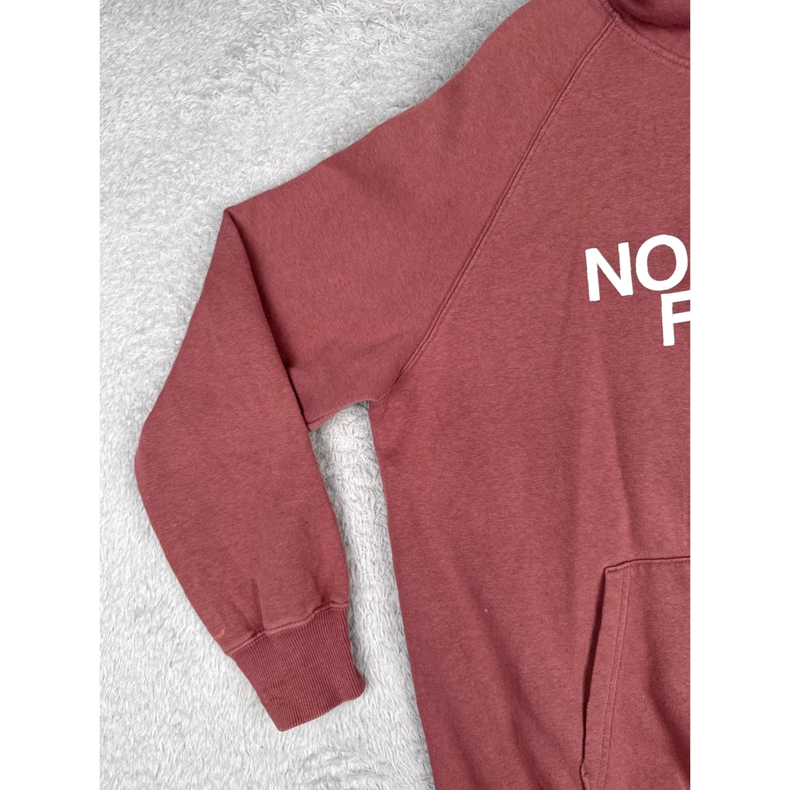 The North Face The North Face Hoodie Women XL Burgundy Pullover Kangaroo Pocket Graphic Logo - Women - XL - Burgundy/Red - Hoodie - Graphic Print - All Seasons Size XL / US 12-14 / IT 48-50 - 2 Thumbnail