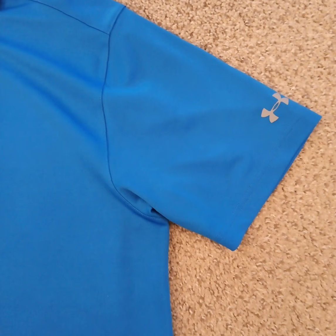 Under Armour Under Armour Polo Shirt Mens L Short Sleeve Solid Blue Shirt Size US L / EU 52-54 / 3 - 3 Thumbnail