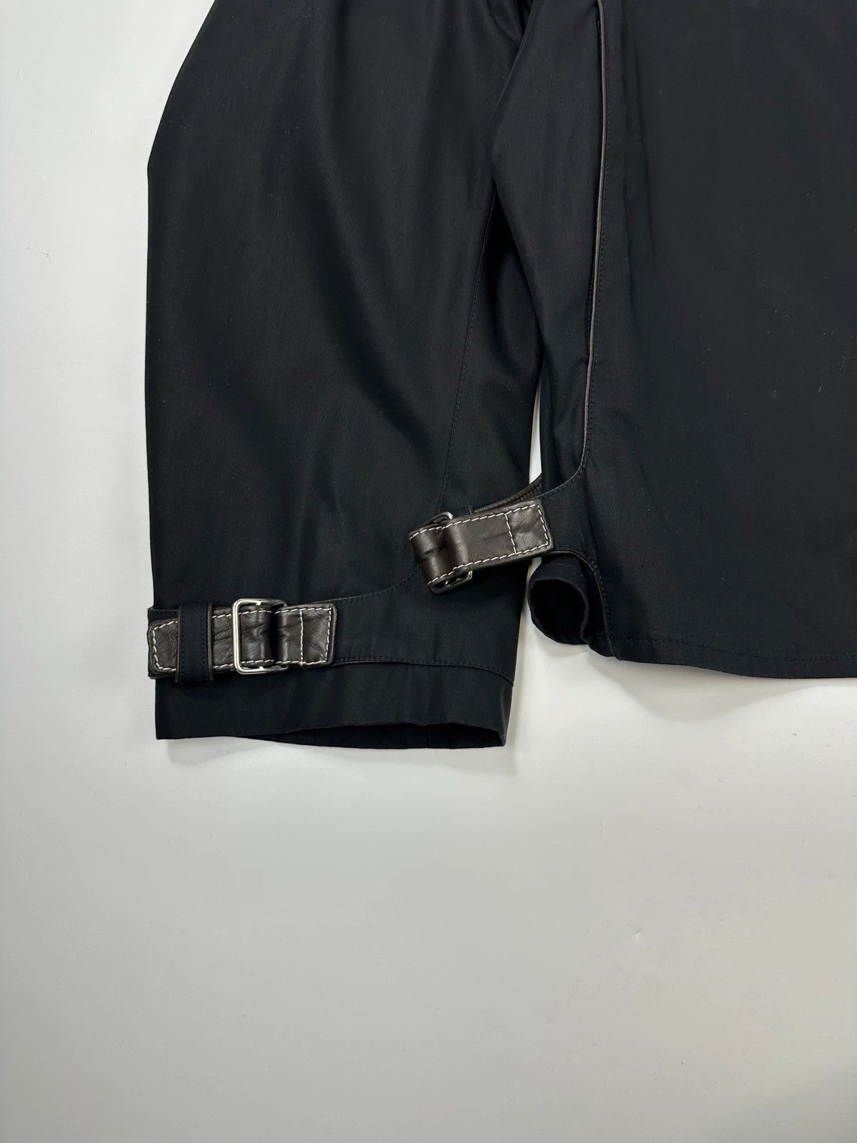 Hermes Hermès 00’s Navy Cotton & Leather Straps Buttons Up Jacket Size US L / EU 52-54 / 3 - 5 Thumbnail