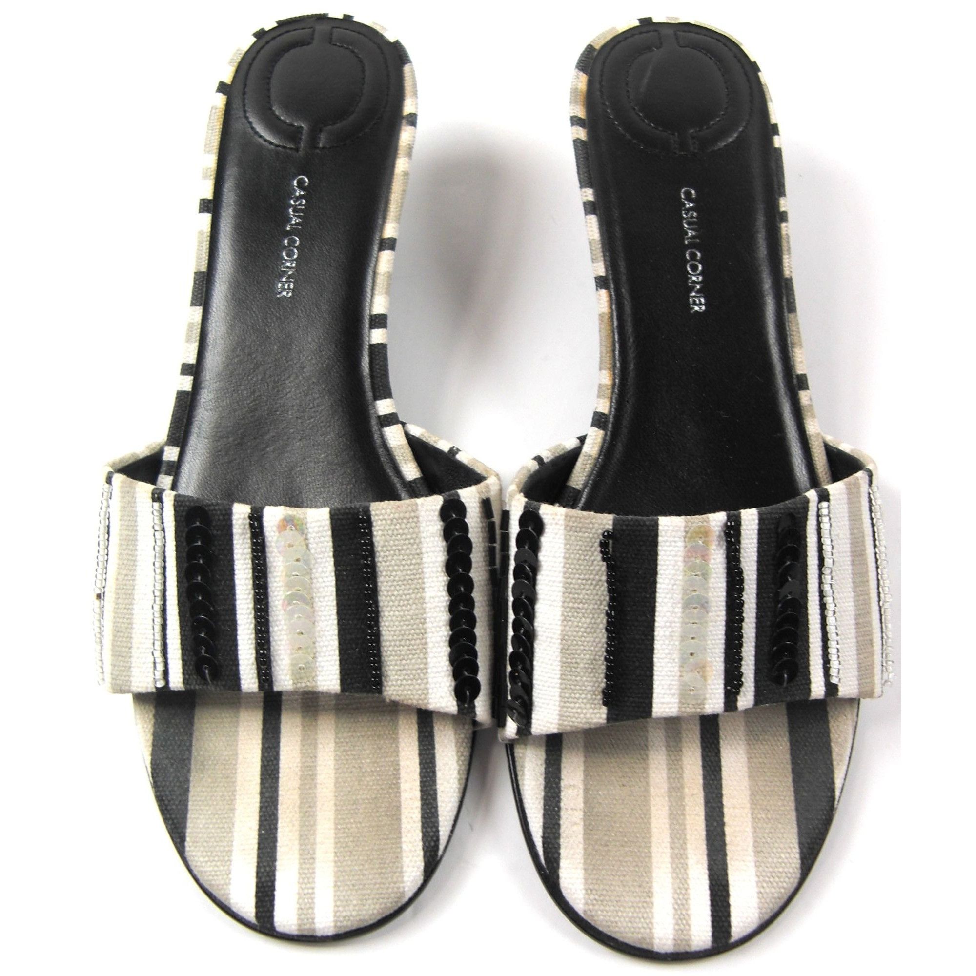 Other Casual Corner Flat Striped Opened Toe Sandals Women's Size 7 Size US 7 / IT 37 - 1 Thumbnail