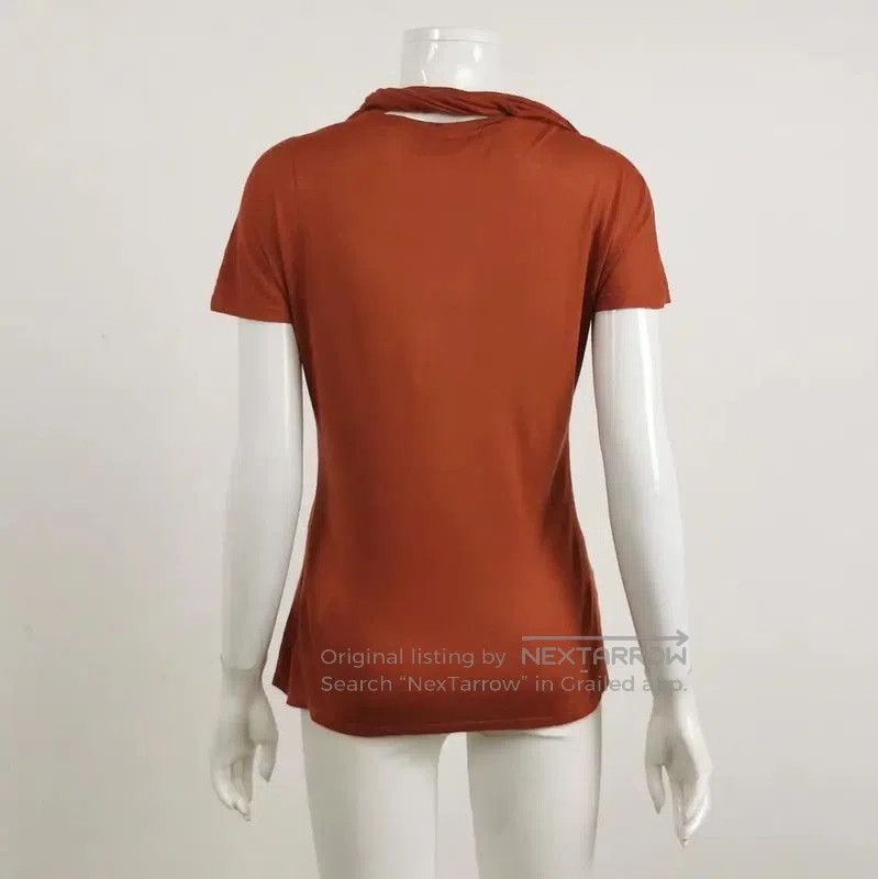 Max Mara MaxMara Summer Brown Cashmere Blend Short Sleeve Tee . Size S / US 4 / IT 40 - 2 Thumbnail