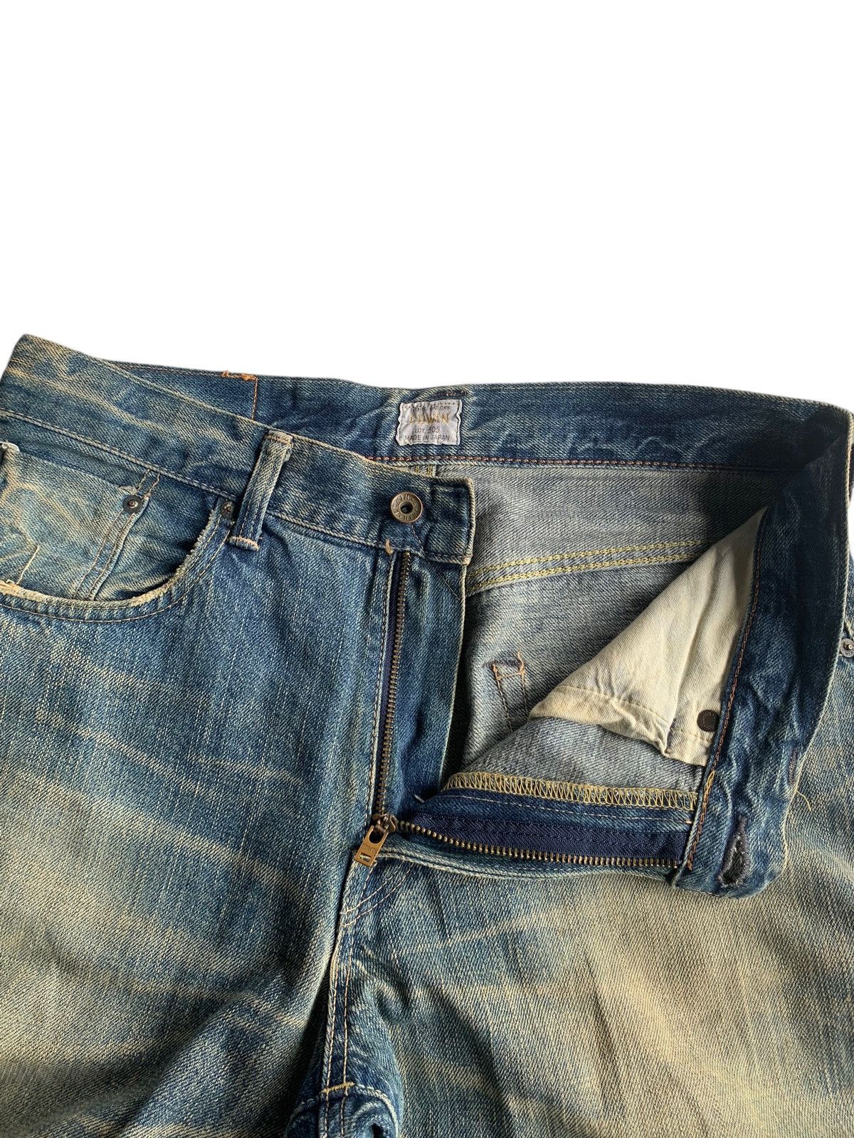 Edwin EDWIN 505Z JAPANESE FADED & RUSTY SELVEDGE DISTRESSED DENIM Size US 34 / EU 50 - 14 Thumbnail