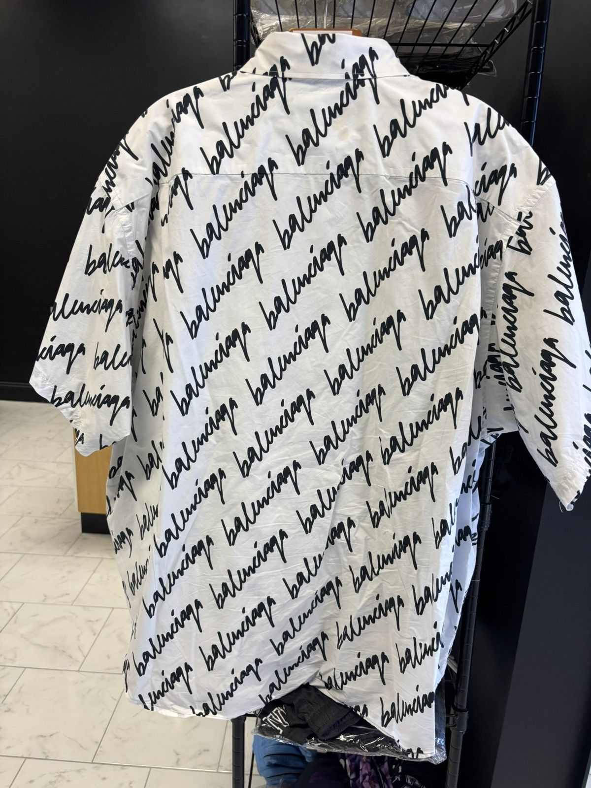 Balenciaga Balenciaga Cursive All Over button-up shirt Size US XL / EU 56 / 4 - 2 Thumbnail