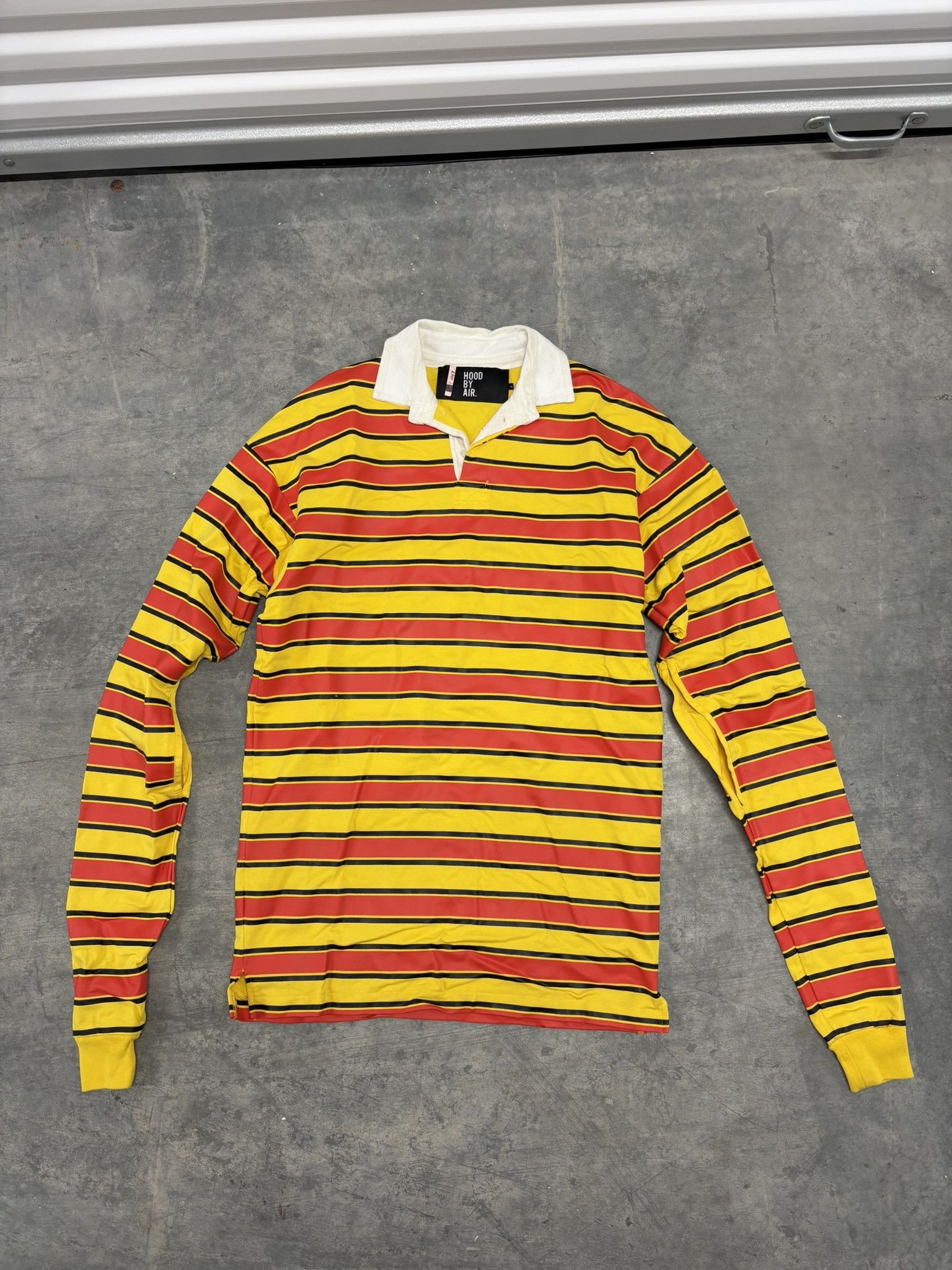 Hood By Air SS17 Long Sleeve striped polo shirt Size US L / EU 52-54 / 3 - 1 Thumbnail