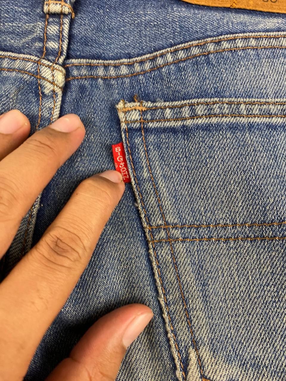 Big John vintage big john uneven faded denim Size US 31 - 5 Thumbnail