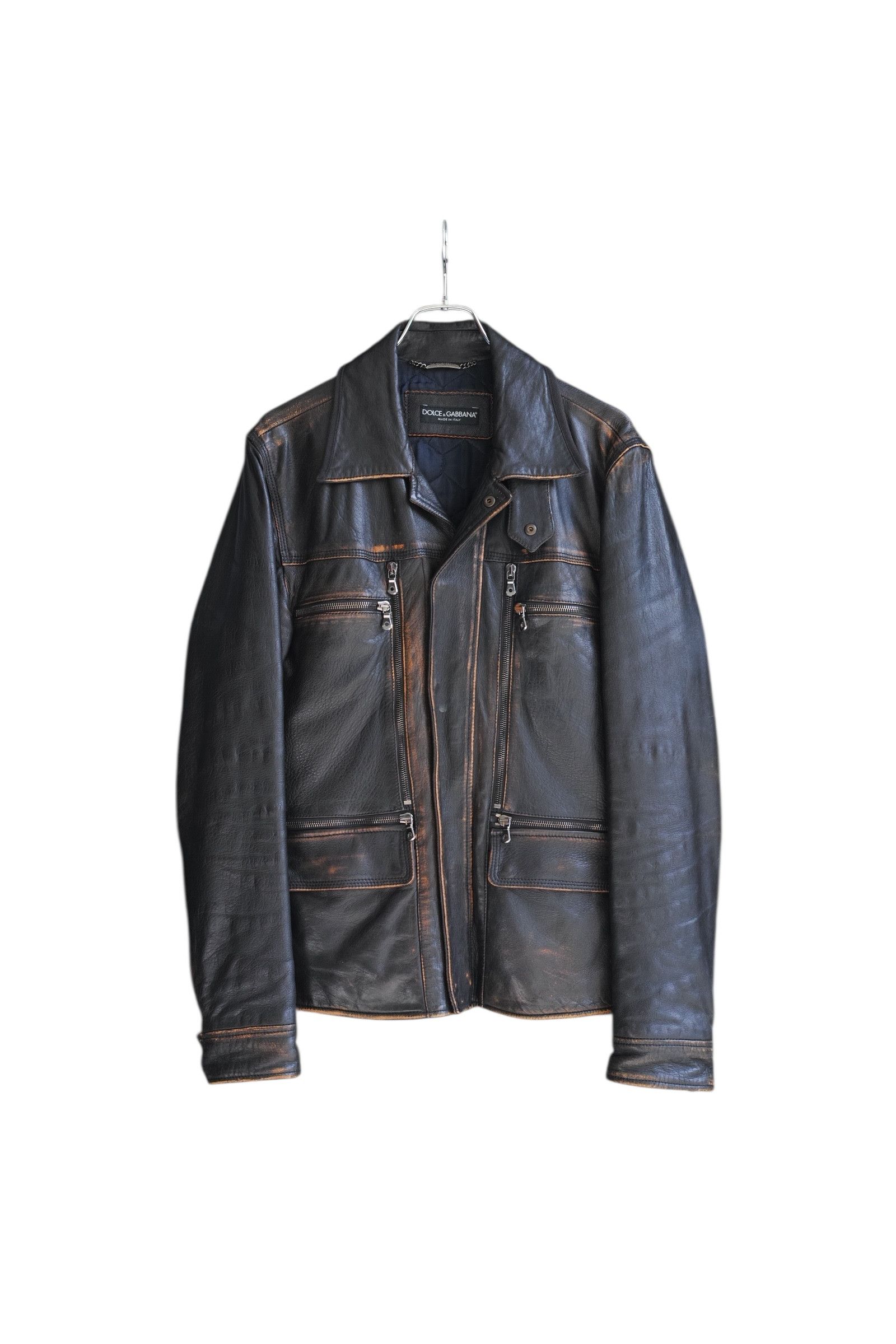 Dolce & Gabbana Lether Jacket brown size 48