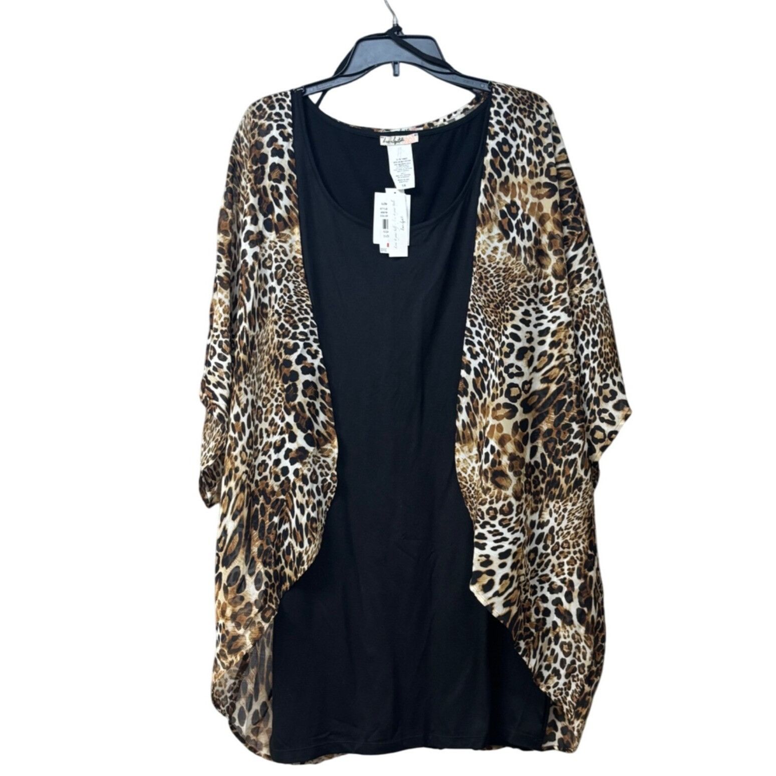 Other Love Squared Trendy Plus Size Shift Dress/ Chiffon Cover up Size ONE SIZE - 8 Thumbnail