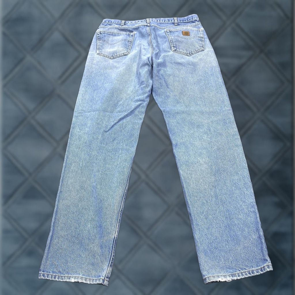 Carhartt Carhartt Jeans Mens 38x34 Light Blue Straight Leg Denim Workwear Classic Mens Size US 38 / EU 54 - 1 Thumbnail