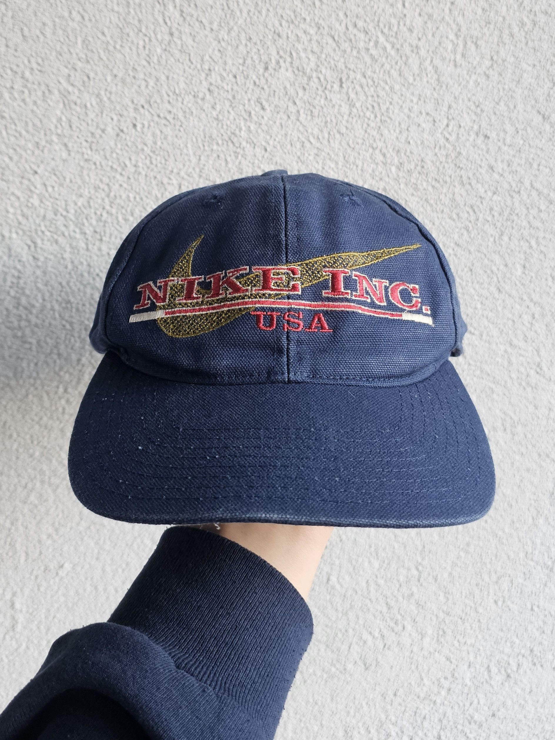 Nike Nike INC USA 90's Big Logo Hat Size ONE SIZE - 1 Thumbnail