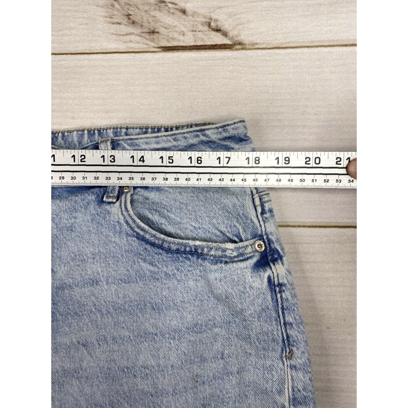 Vintage Maurices M Jeans Skirt Womens 16 Acid Wash Slit Front Stretch Denim Midi 90s Bohemian Vintage No N/A Size 38" / US 16 / IT 52 - 6 Thumbnail