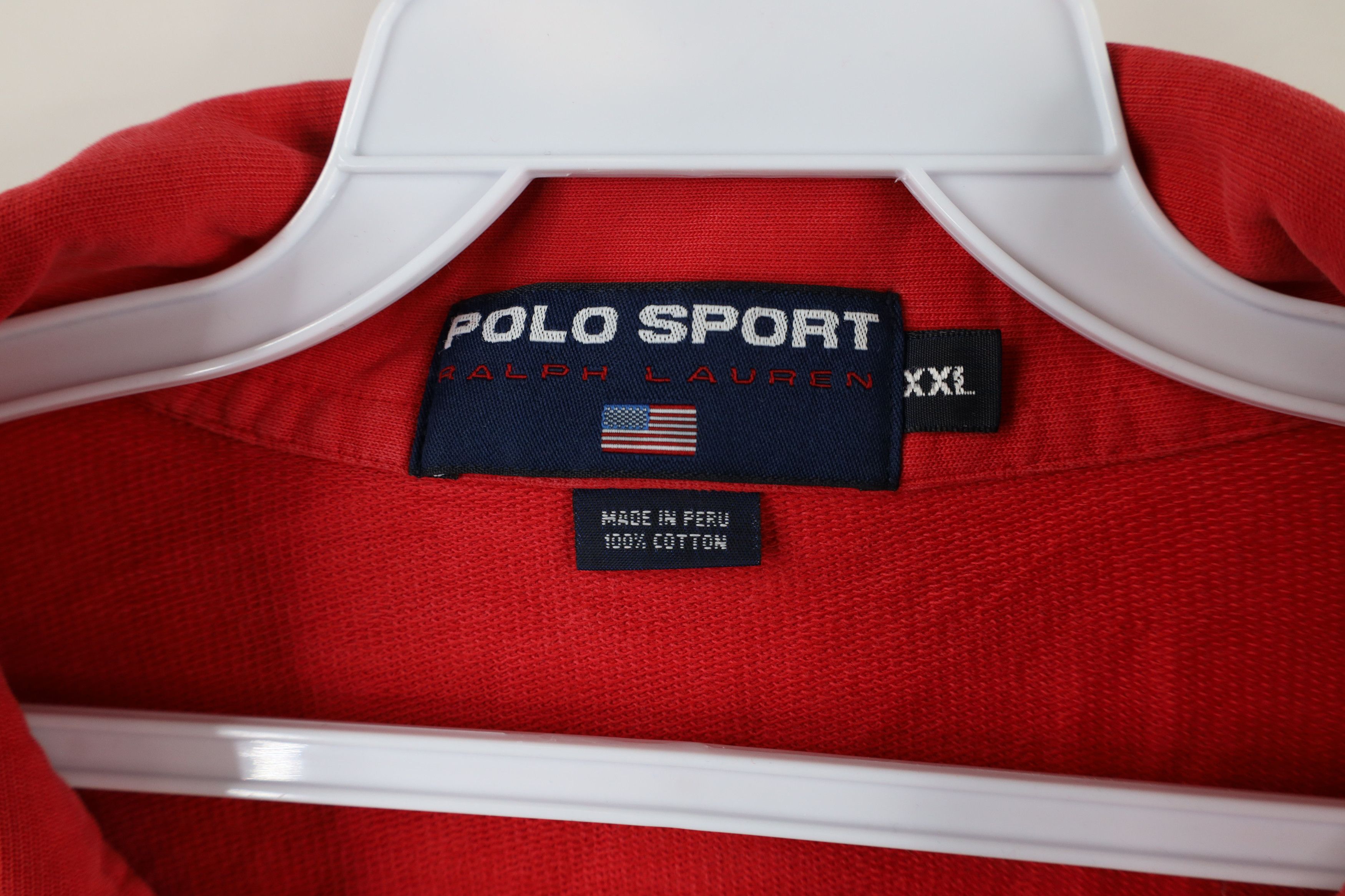 Polo Ralph Lauren Vintage 90s Polo Sport Ralph Lauren Flag Half Zip Sweatshirt Size US XXL / EU 58 / 5 - 8 Thumbnail