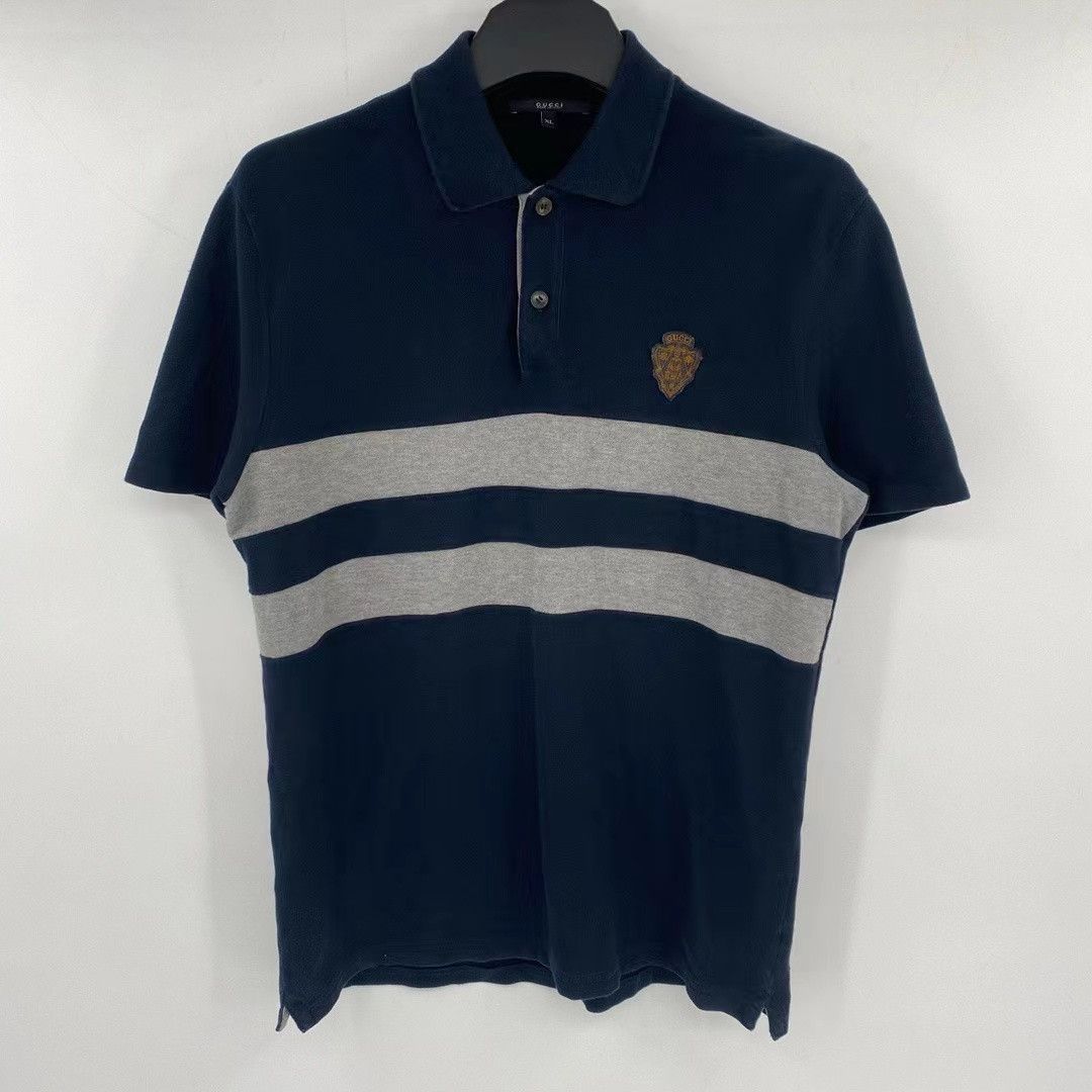 Gucci Gucci striped badge short-sleeved POLO shirt Nextarrow-2412 Size US XL / EU 56 / 4 - 1 Thumbnail