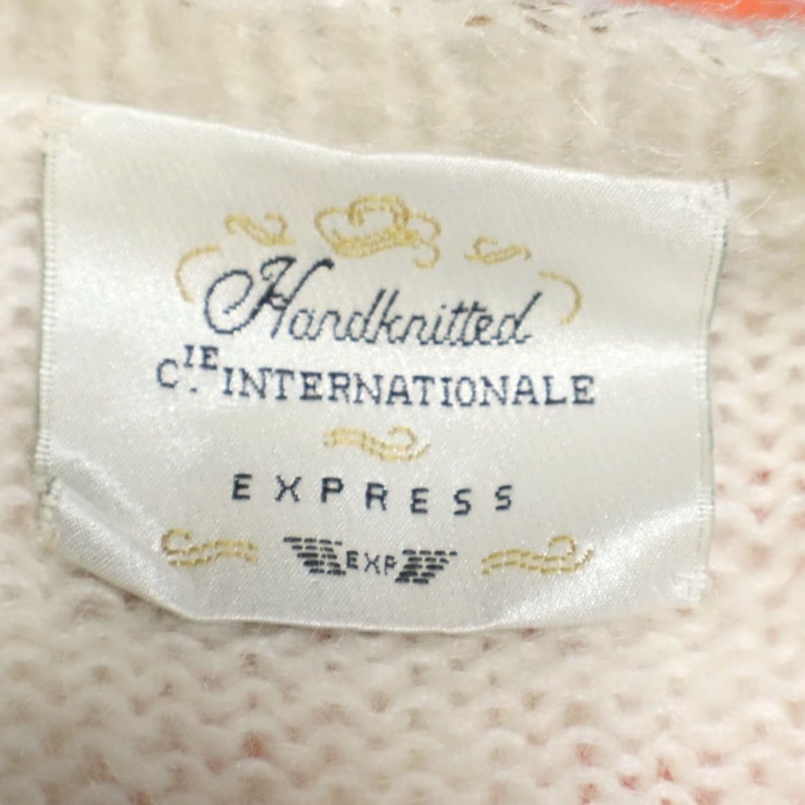 Express Express Cardigan Shirt Women's M Ivory Mohair Handknitted Internationale V-Neck Long Sleeve Wool Relaxed Size M / US 6-8 / IT 42-44 - 5 Thumbnail