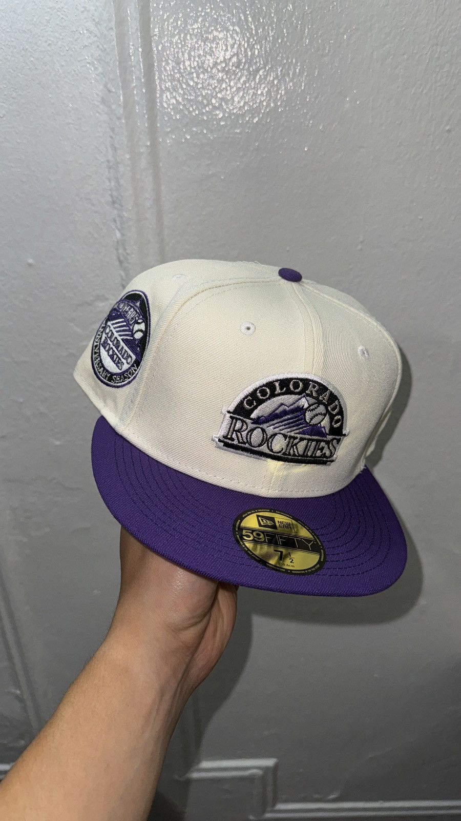 New Era New Era 59fifty White Colorado Rockies fitted hat size 7 1/2 Size ONE SIZE - 1 Thumbnail