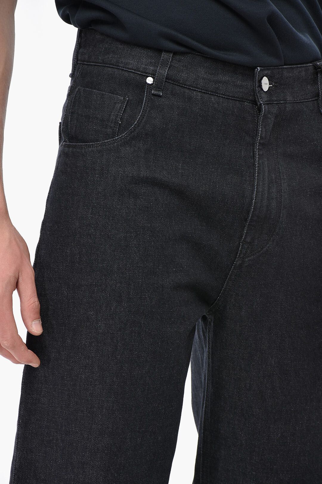 Fendi og1mm0326 Dark-Wash Jeans in Black Size US 33 - 3 Thumbnail