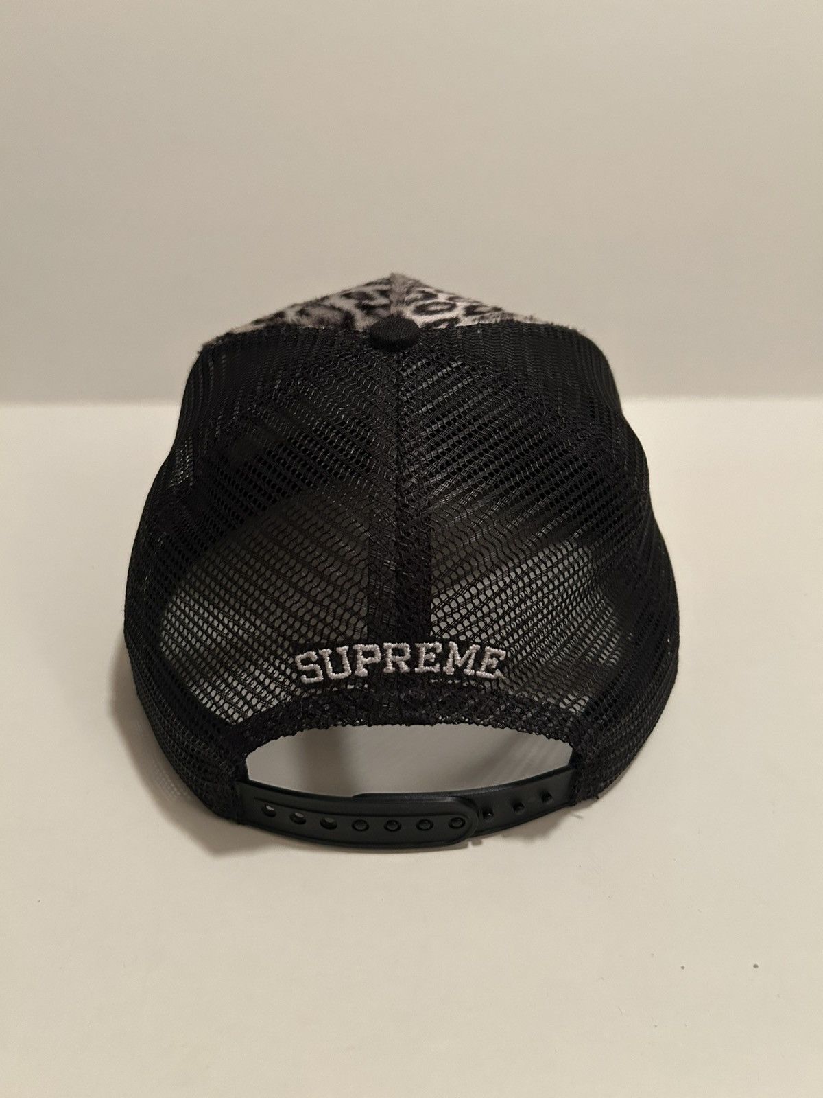 Supreme Supreme Leopard Mesh Back 5-Panel Hat Black Size ONE SIZE - 2 Thumbnail