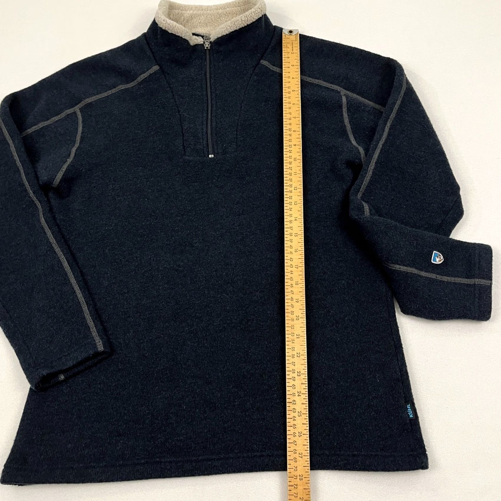 Vintage Kuhl Europa Sweater Mens L Blue Fleece Lined Hiking Outdoor Quarter Zip Pullover Size US L / EU 52-54 / 3 - 5 Thumbnail