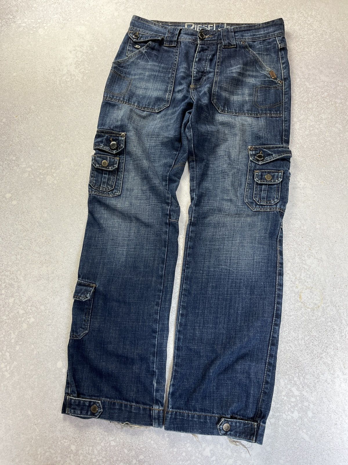 Diesel Diesel Y2K Multipocket Cargo Patchwork Denim Japanese Jeans Size US 34 / EU 50 - 4 Thumbnail