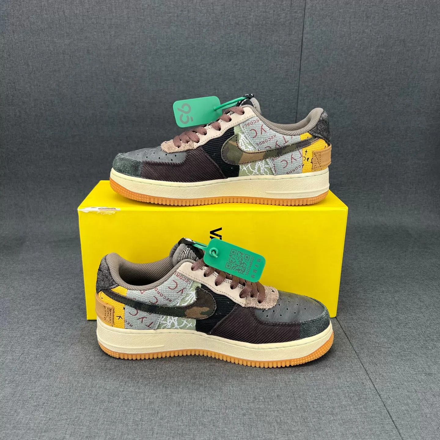 Nike AF1 TS Color Blocked Khaki Size US 6.5 / EU 39-40 - 3 Thumbnail