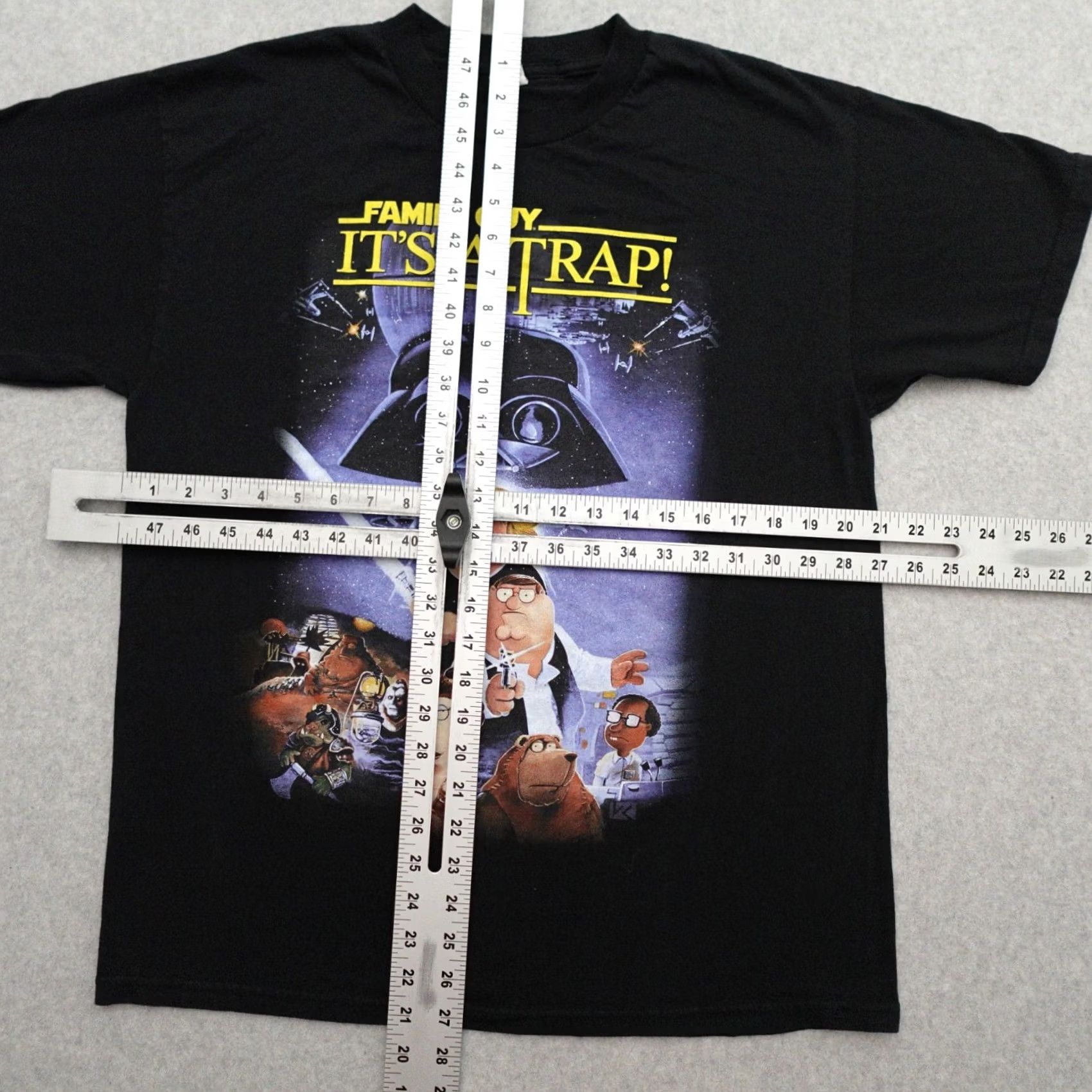 AAA Family Guy Tshirt Mens Large Black "It's a Trap" Movie Graphic Promo 21x27 Size US L / EU 52-54 / 3 - 3 Thumbnail