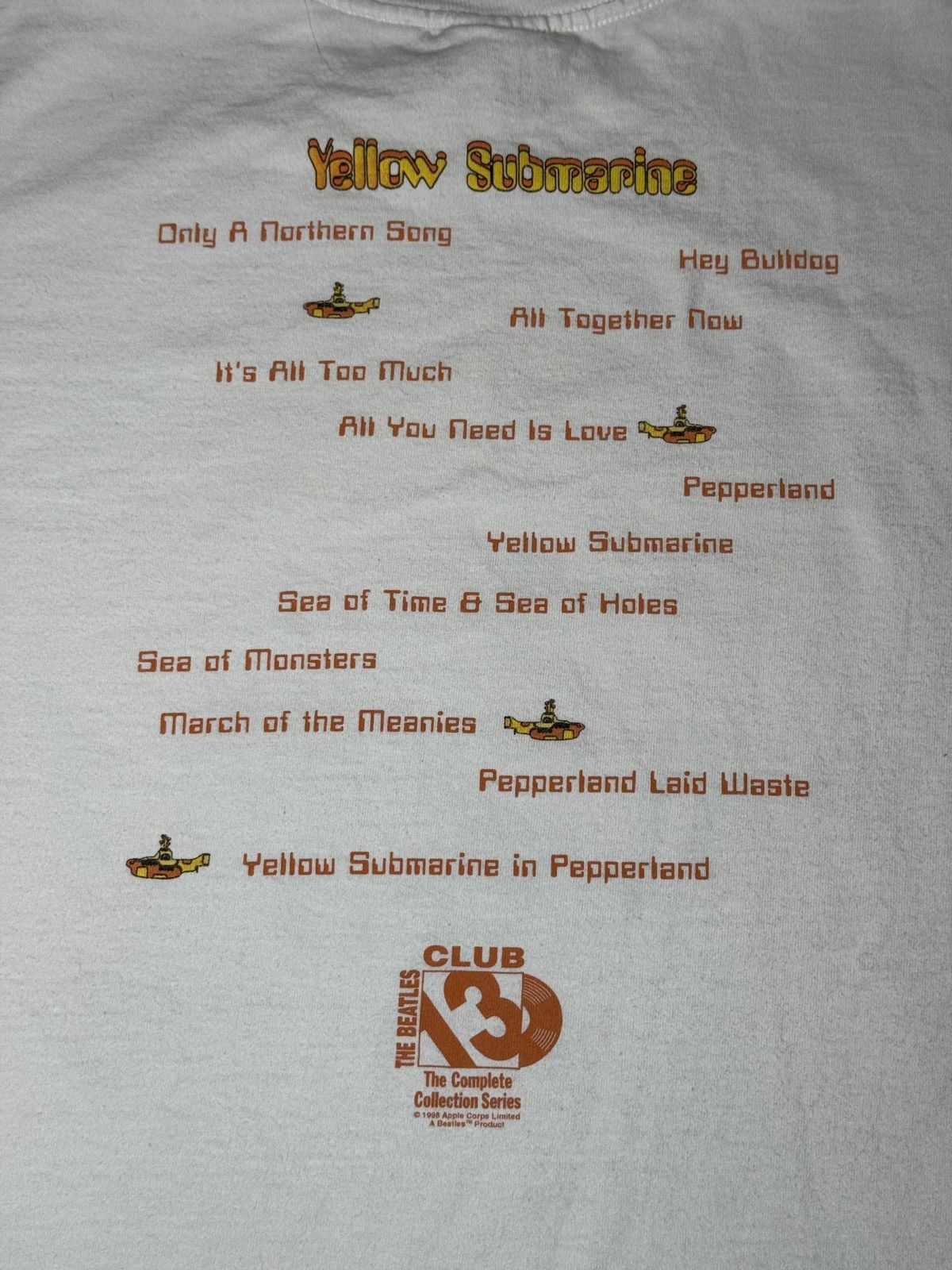 Band Tees Vintage 90s The Beatles Yellow Submarine Retro Band T Shirt Size US XL / EU 56 / 4 - 5 Thumbnail