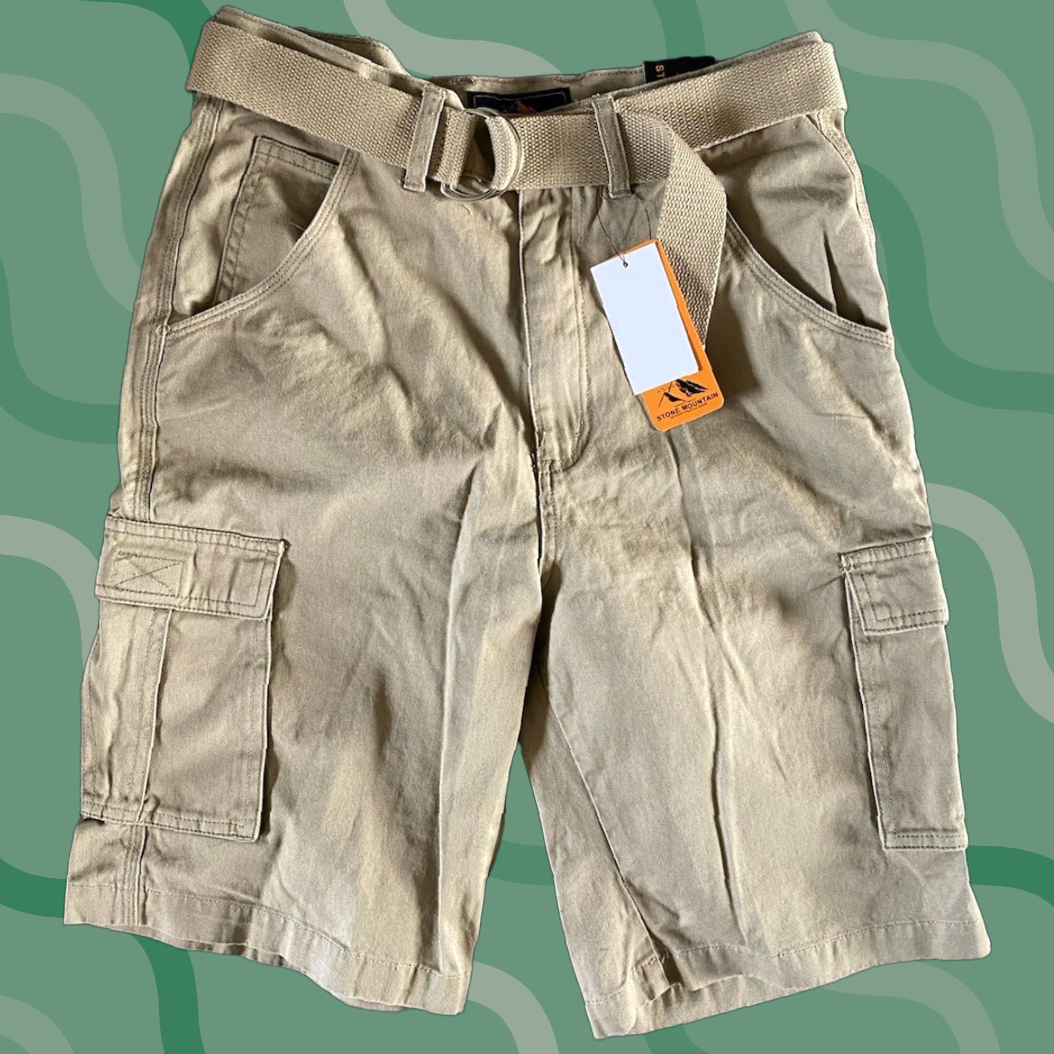 Vintage NWT Stone Mountain Cargo Shorts Men’s 28 Khaki Beige Beige Casual Workwear Travel MSRP 9.99 Size US 28 / EU 44 - 1 Thumbnail