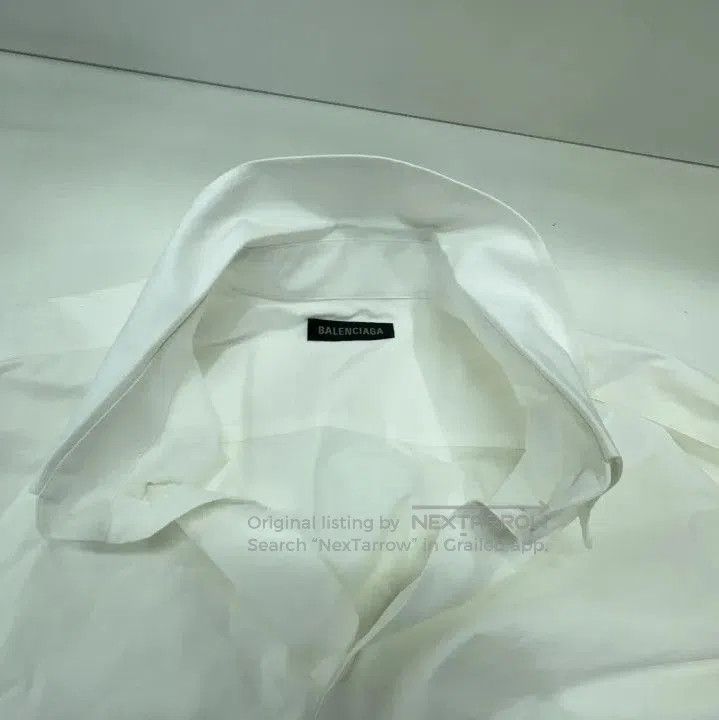 Balenciaga Balenciaga White Logo Long Sleeve Shirt. Size US M / EU 48-50 / 2 - 4 Thumbnail