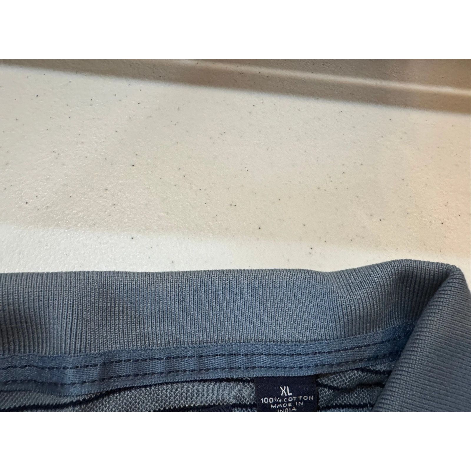 Roundtree & Yorke Roundtree & Yorke Mens Polo Shirt XL Blue Striped Size US XL / EU 56 / 4 - 2 Thumbnail