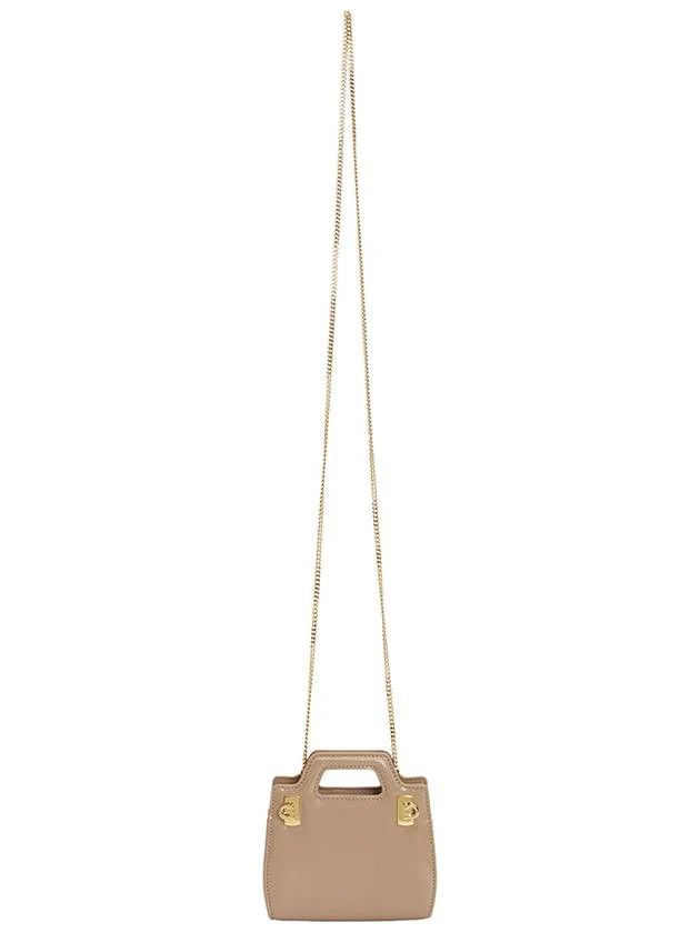 Salvatore Ferragamo o1s1rm1224 Size: OS / Micro Wanda Top Handle Bag in Beige Size ONE SIZE - 4 Thumbnail