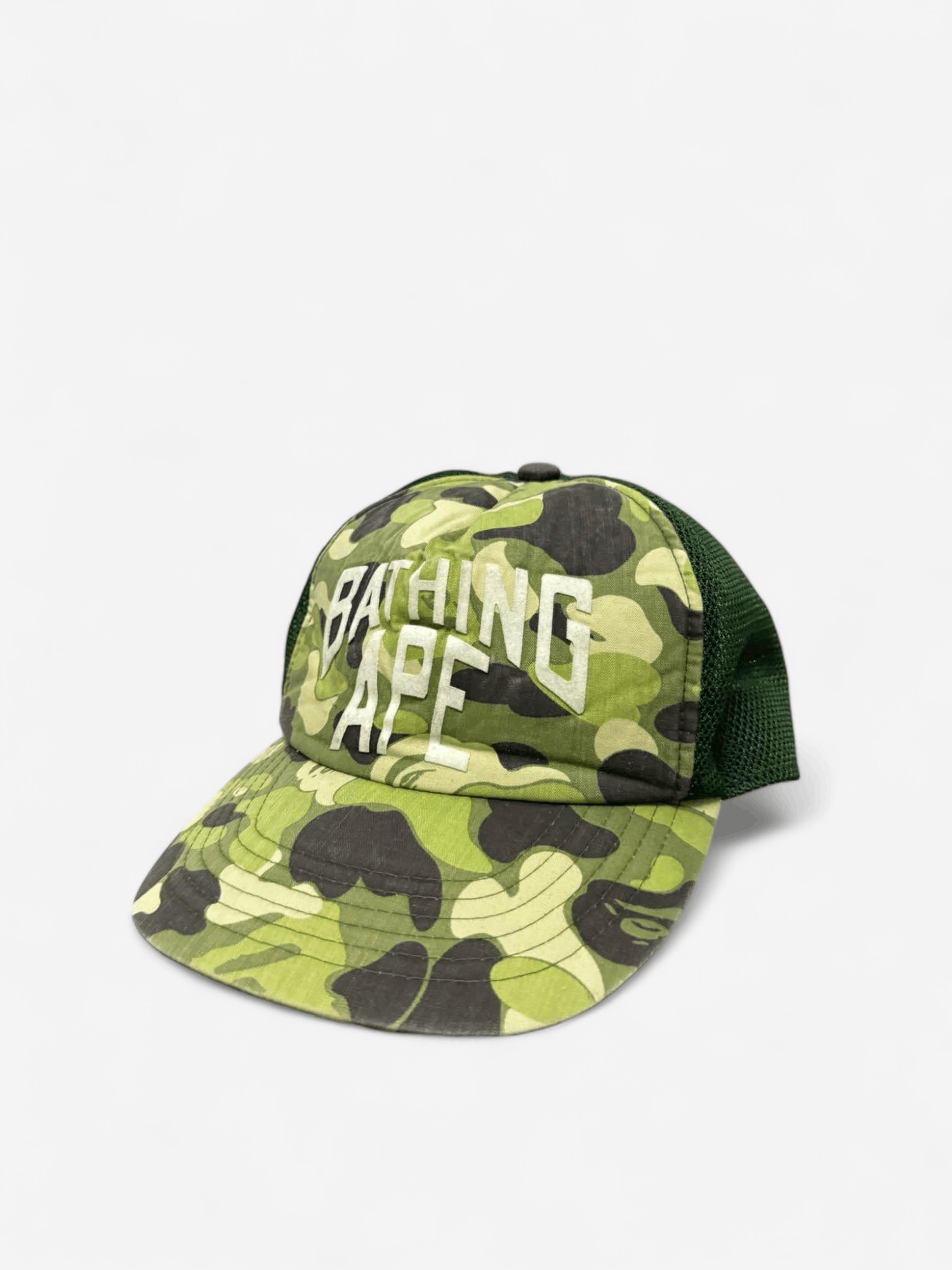 Bape camo trucker hat