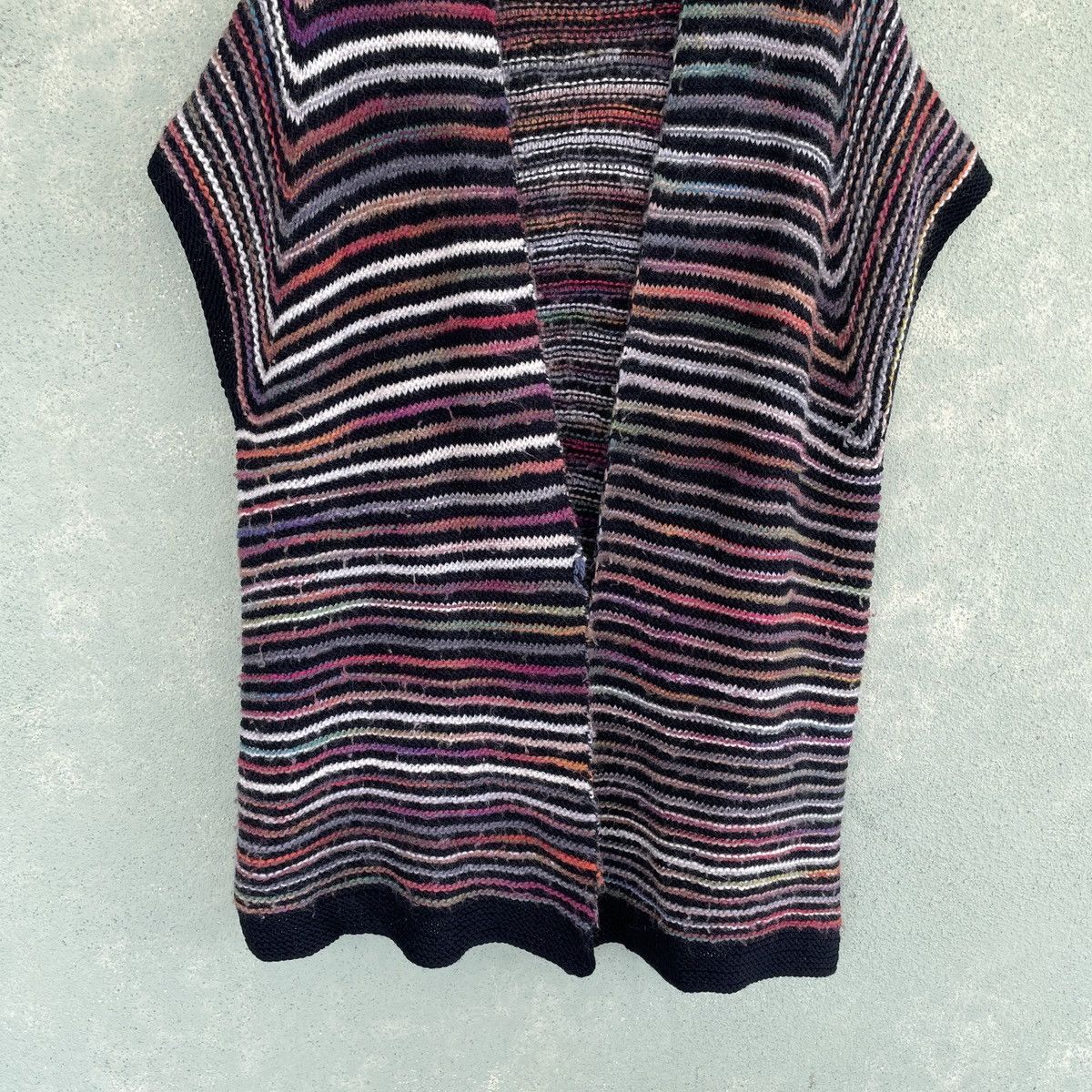 Aran Isles Knitwear Japanese Cardigan Striped Sleeveless Knitwear Colourfull Size US L / EU 52-54 / 3 - 5 Thumbnail