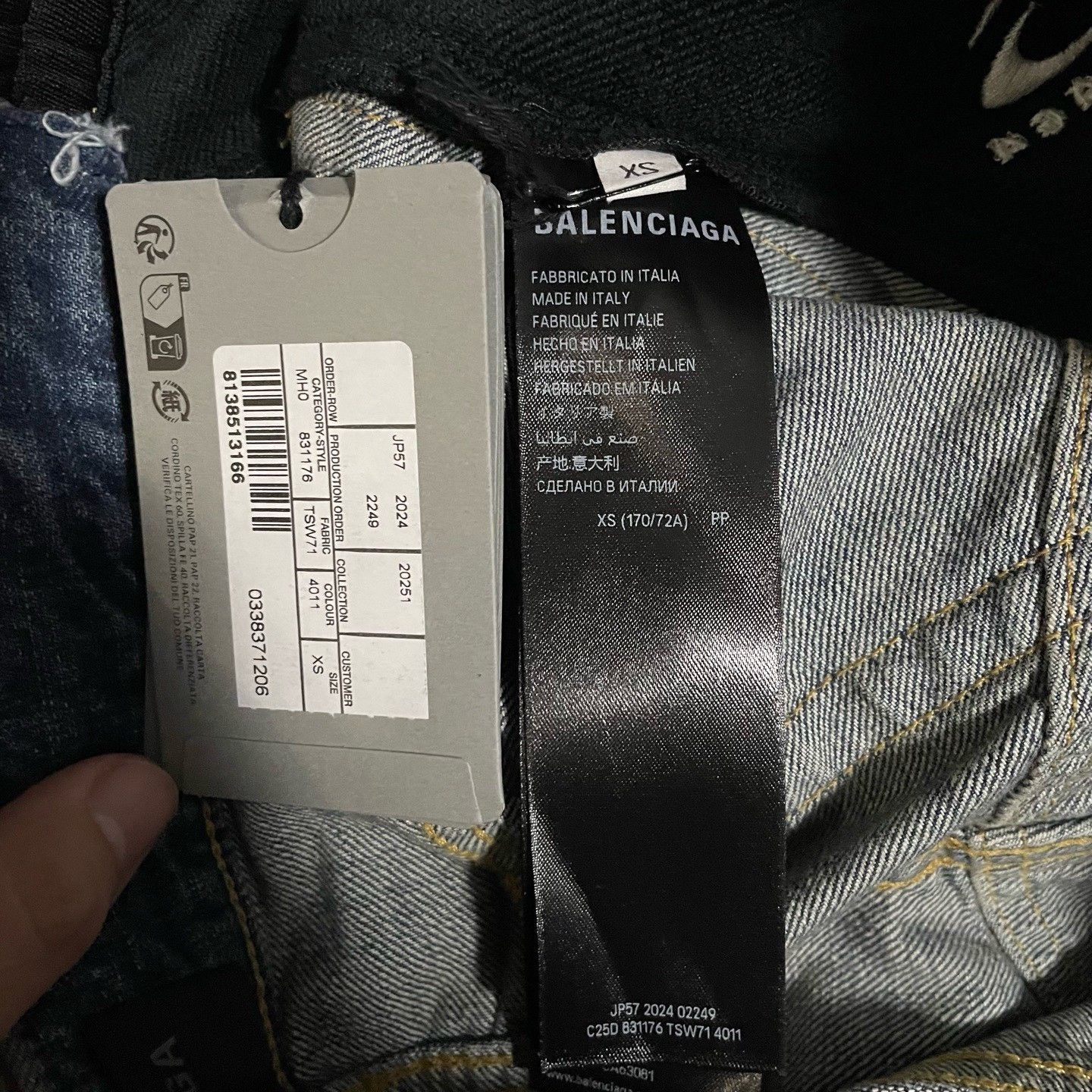 Balenciaga Balenciaga 25FW Cut-Up Blue Denim Jeans Size US 32 / EU 48 - 5 Thumbnail