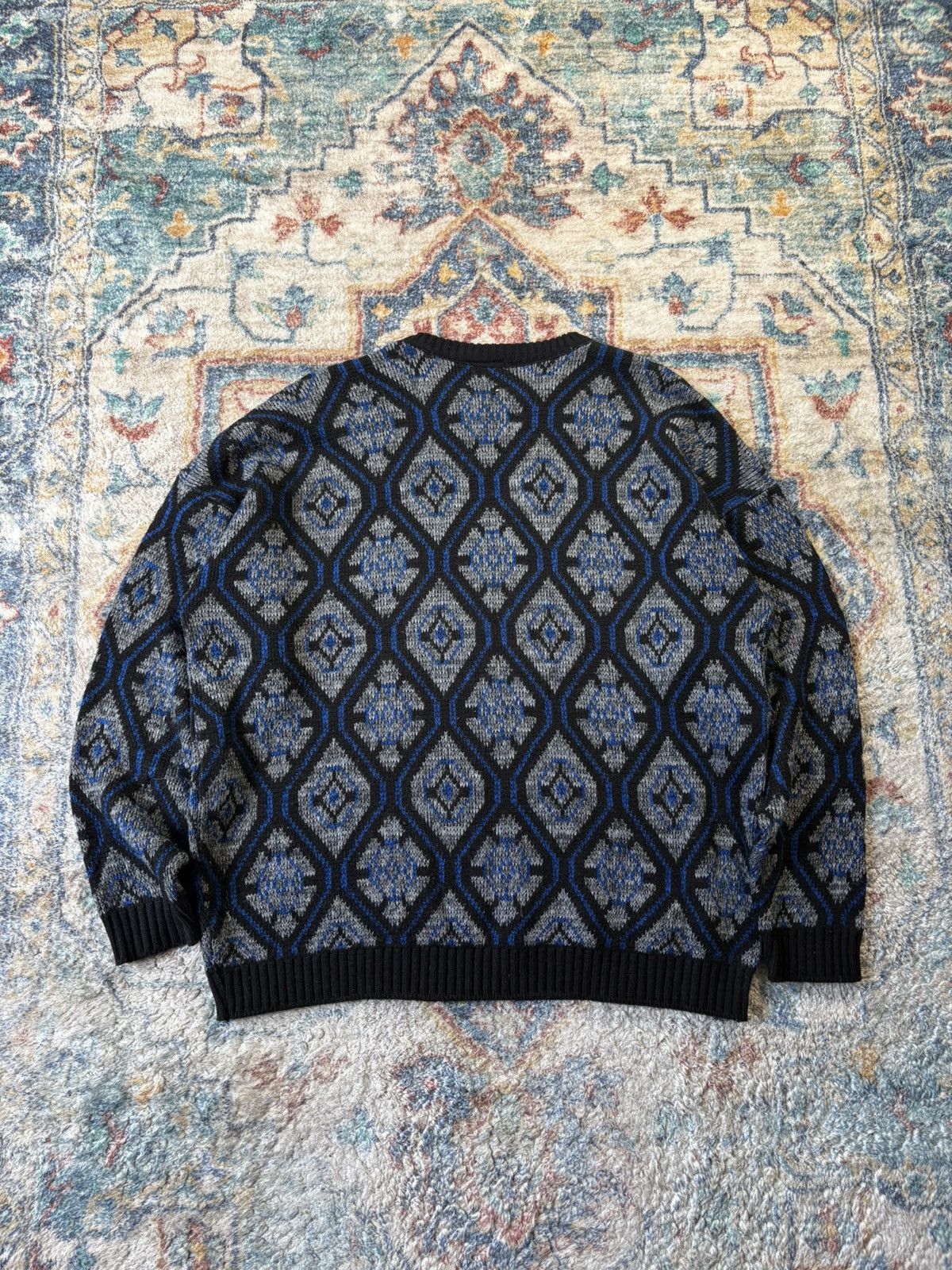 Vintage Vintage Abstract Patterned Pullover Sweater Large Size US L / EU 52-54 / 3 - 2 Thumbnail