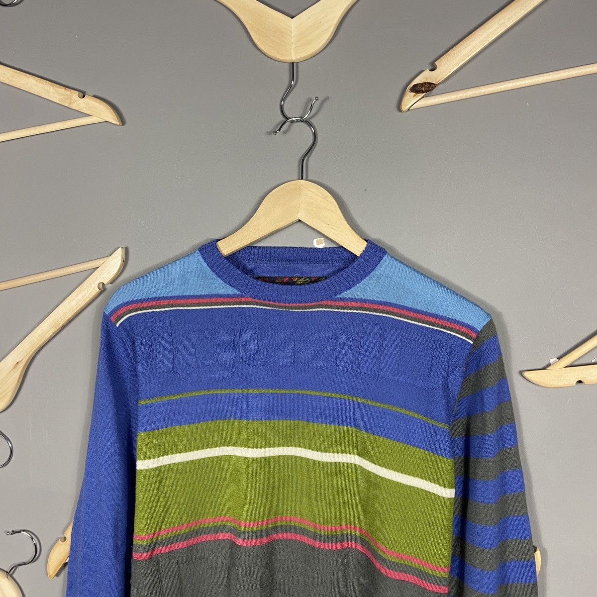 Desigual Desigual Abstract Overprint Art Knit Wool Sweater Size US L / EU 52-54 / 3 - 5 Thumbnail