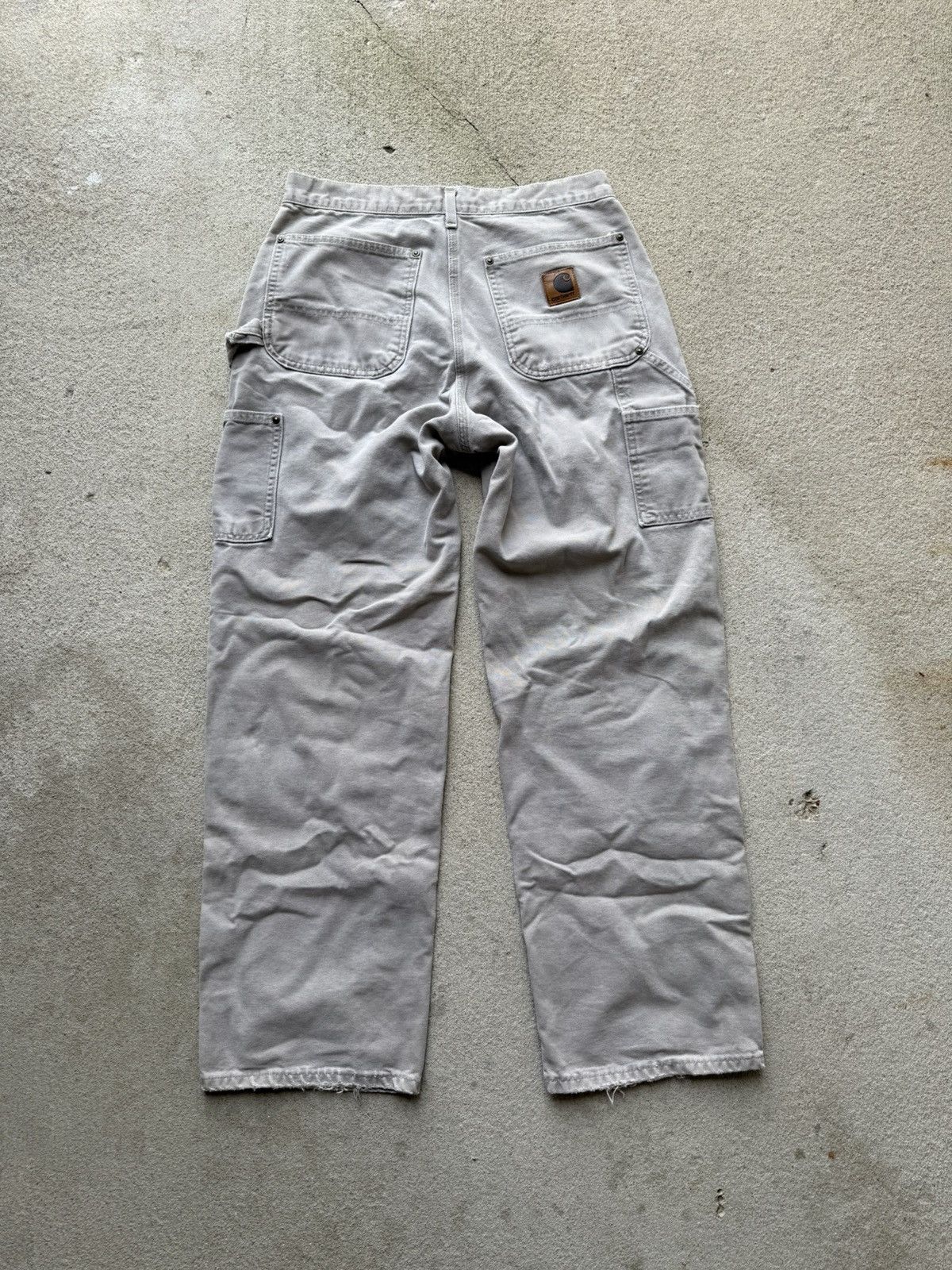 Carhartt Vintage B136 DES Gray Carhartt Carpenter Double Knees Size US 32 / EU 48 - 3 Thumbnail