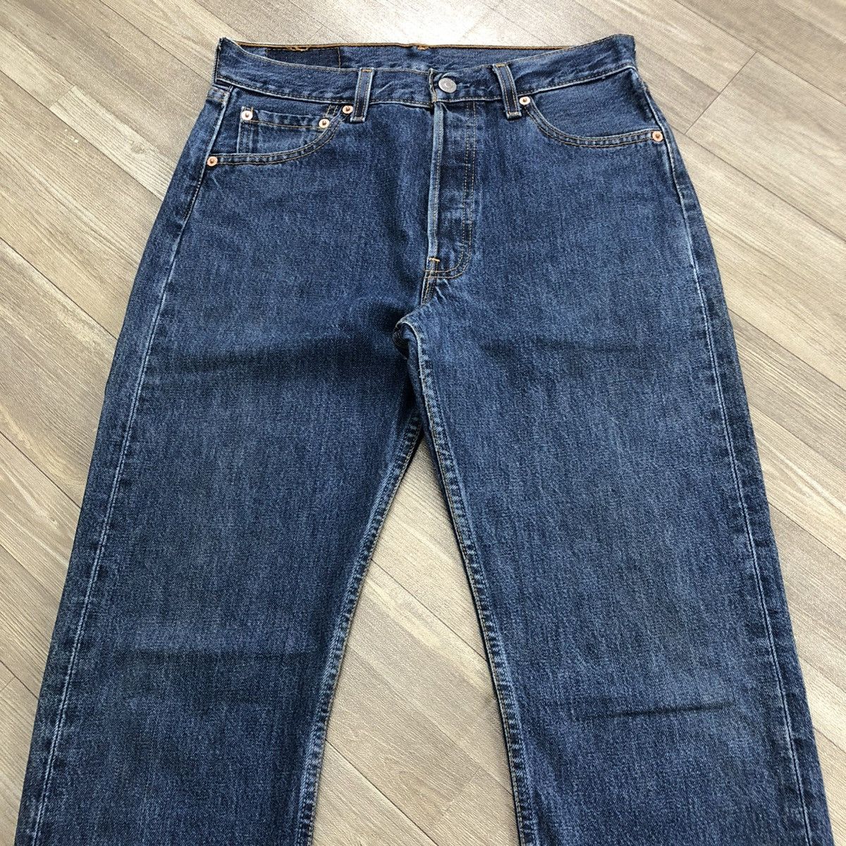 Levi's × Levi's Vintage Clothing 🇺🇸90’s Vintage Levis 501 #553 30x32 Straight Leg Blue Jeans Size US 42 / EU 58 - 2 Thumbnail